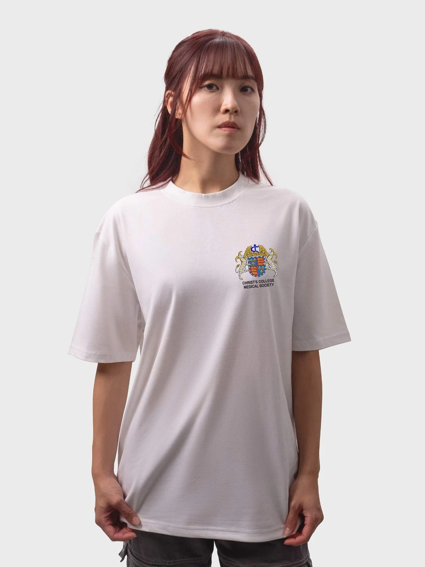 Christ's College Medical Society Unisex Heavy Oversized T-Shirt - Image 3