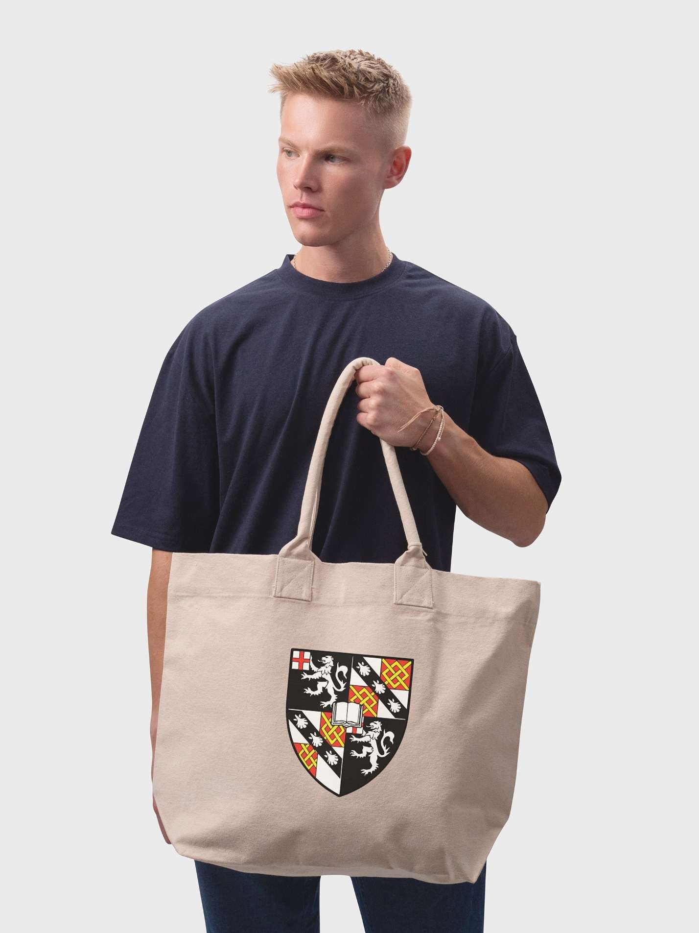Churchill College Cambridge MCR Cotton Canvas Printed Shopper Bag