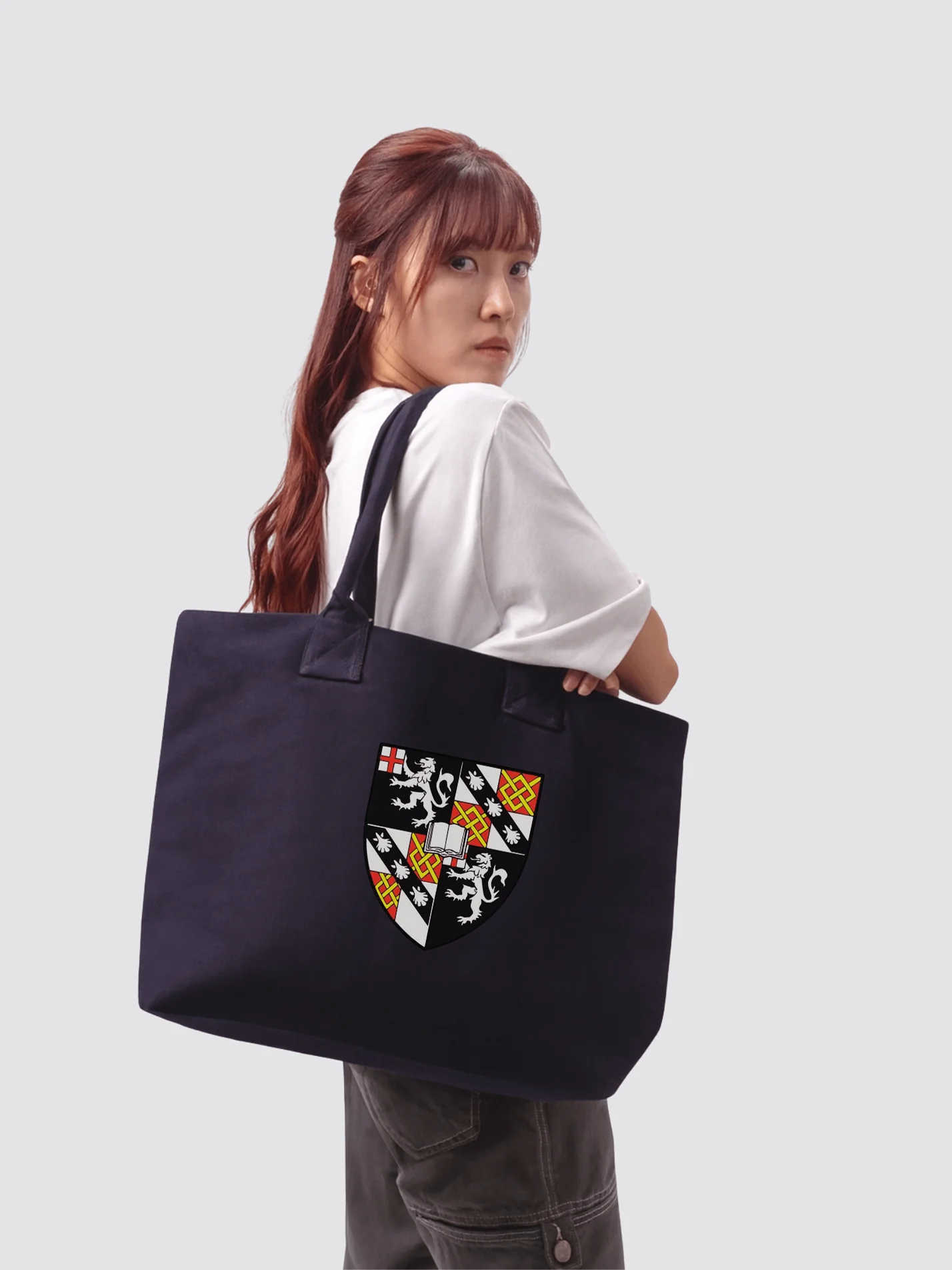 Churchill College Cambridge MCR Cotton Canvas Printed Shopper Bag - Image 2