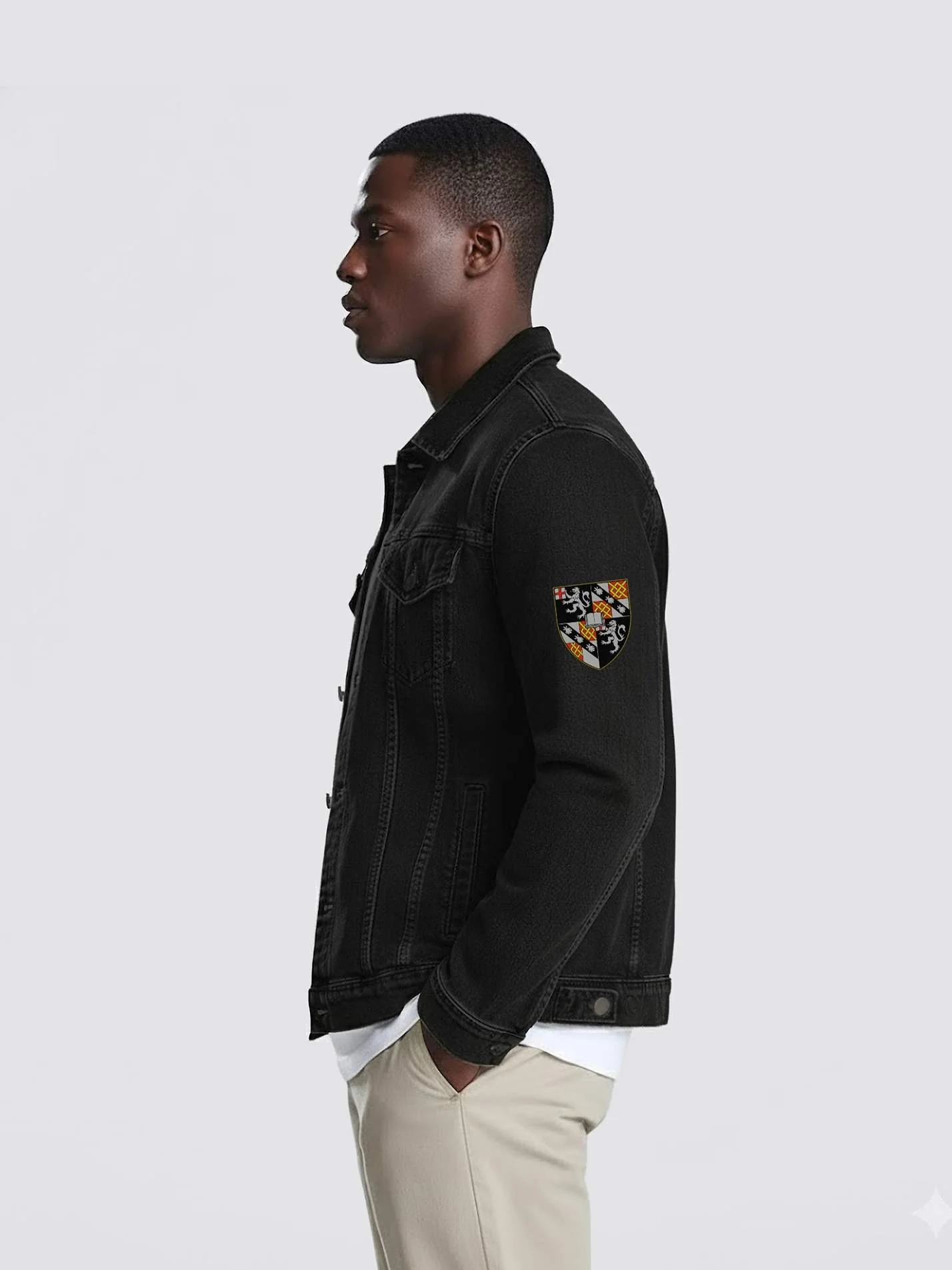 Churchill College Cambridge MCR Unisex Denim Jacket - Image 2