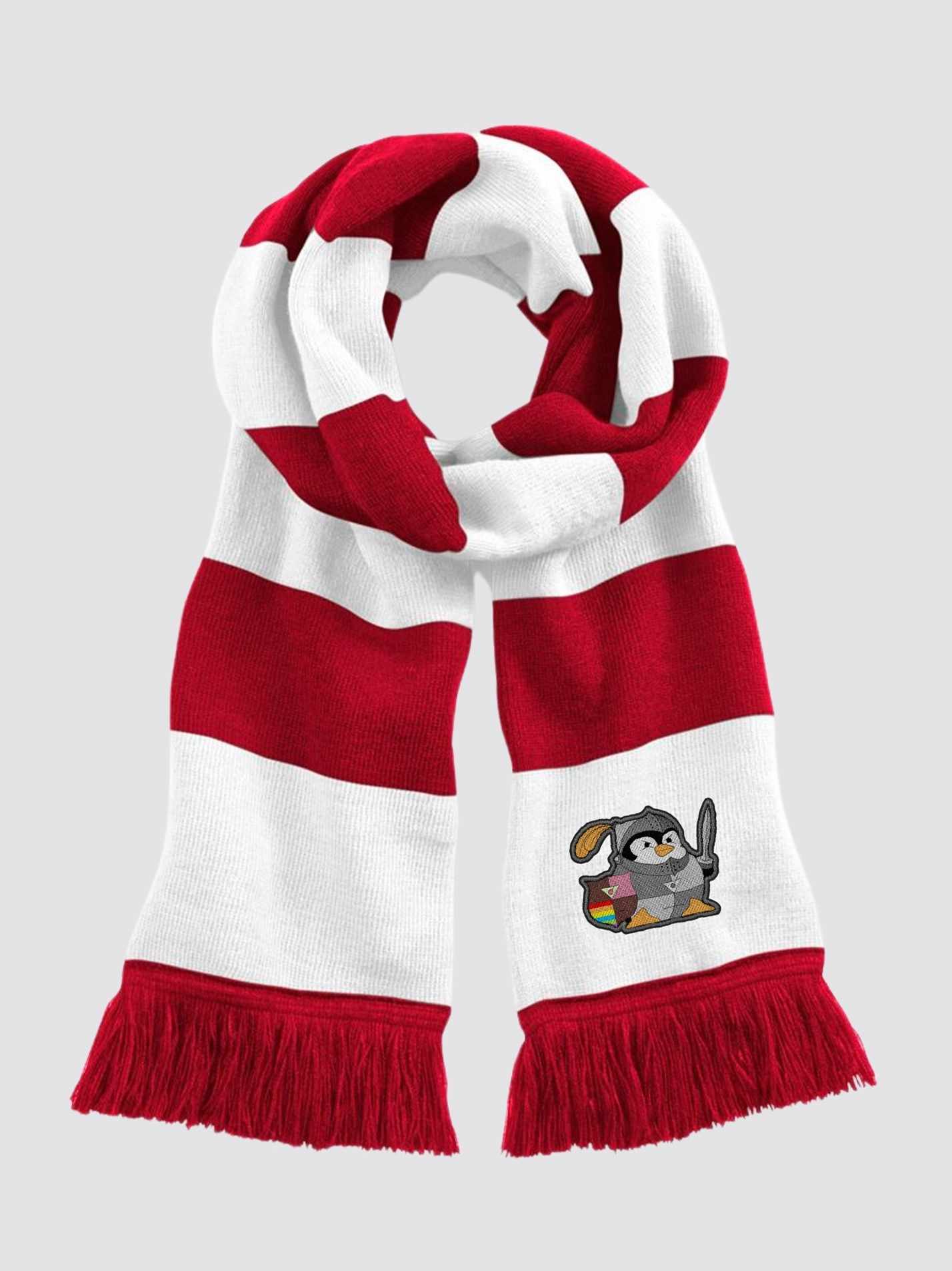 Churchill College MCR- The Vicious Penguin Striped Scarf - Image 3
