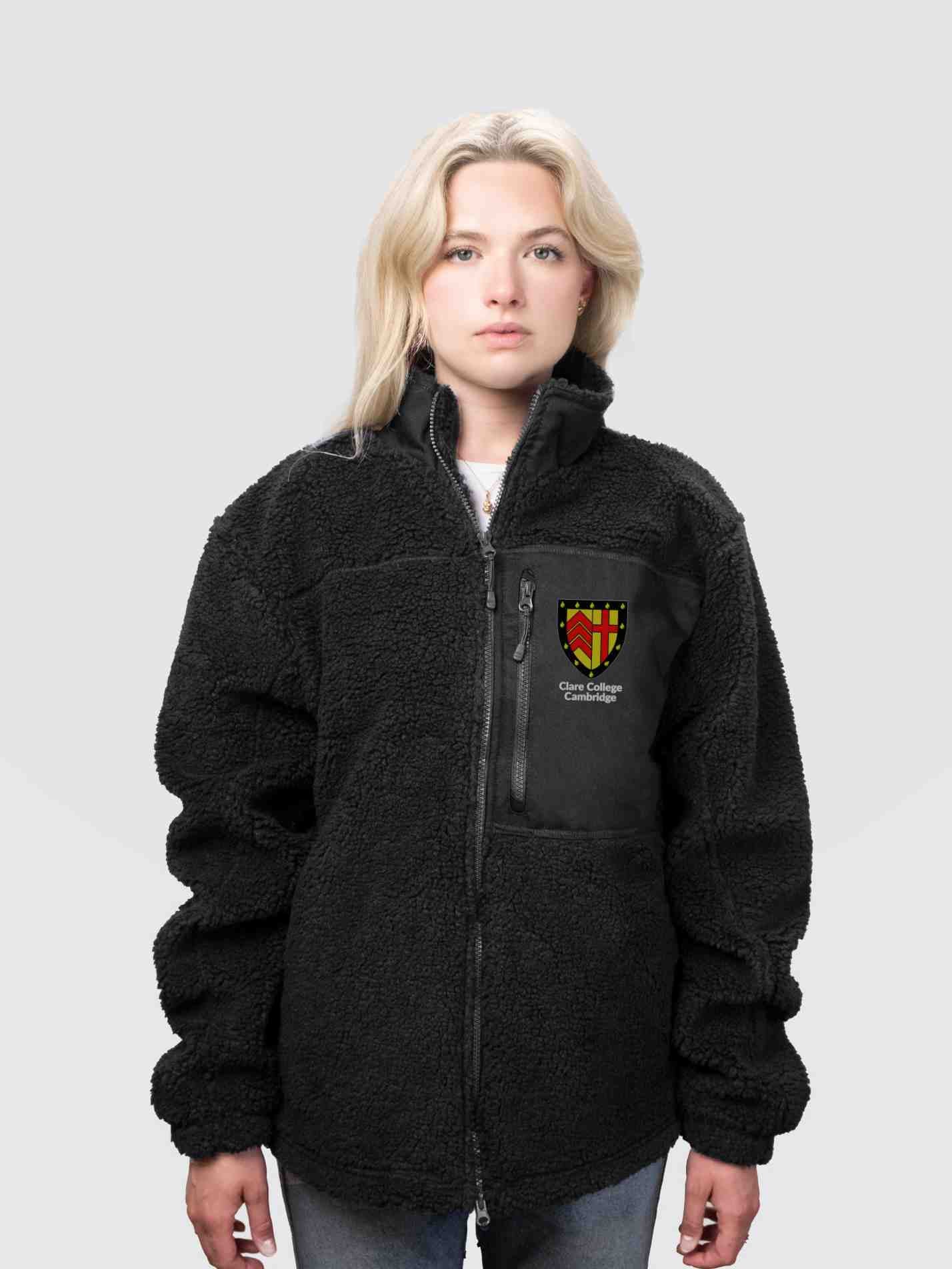 Clare College Cambridge MCR Unisex Fluffy Sherpa Fleece Jacket