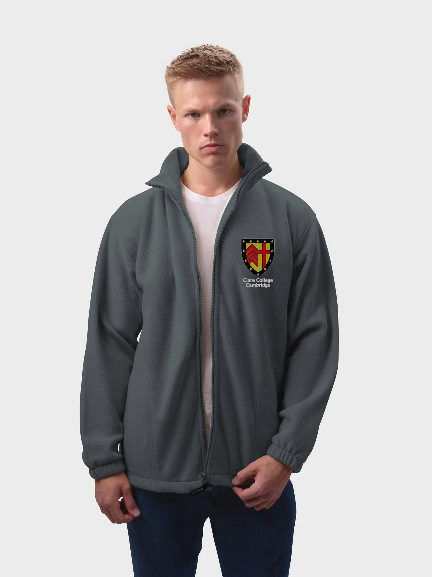 Clare College Cambridge MCR Unisex Polar Full Zip Fleece - Image 8