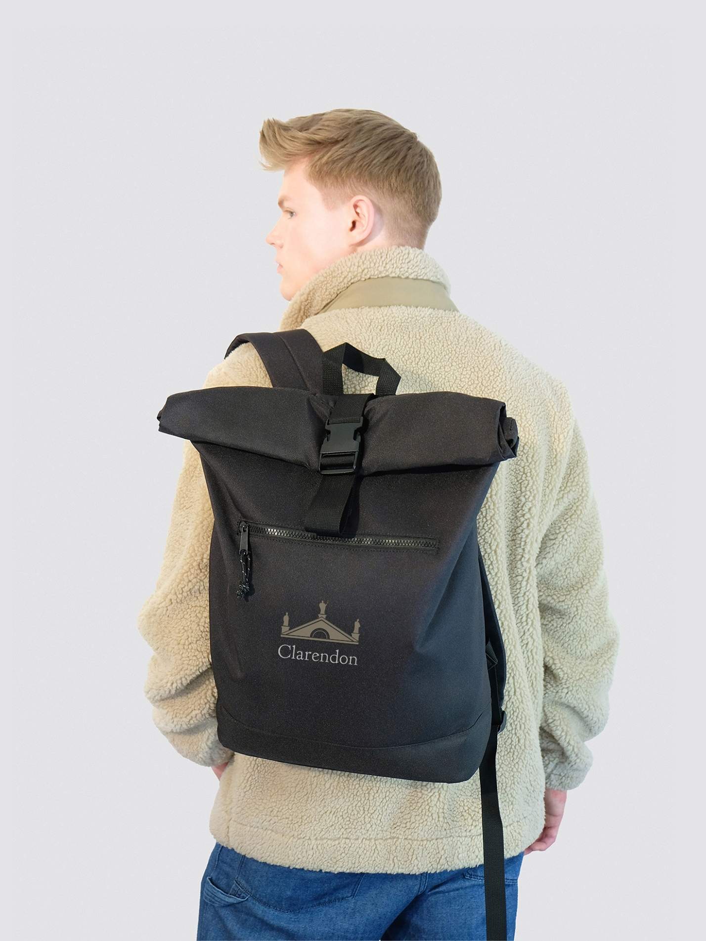 Clarendon Scholars Association Roll Top Backpack - Image 5