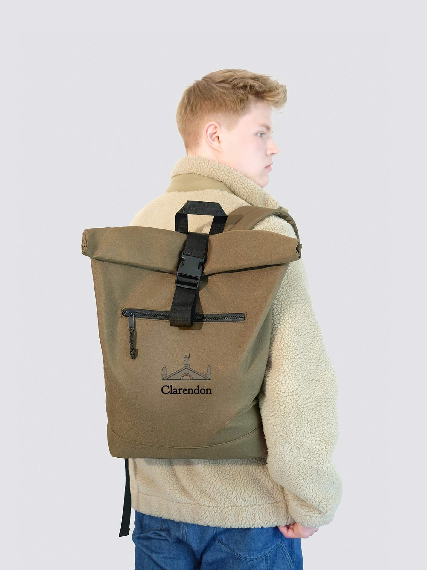Clarendon Scholars Association Roll Top Backpack - Image 6