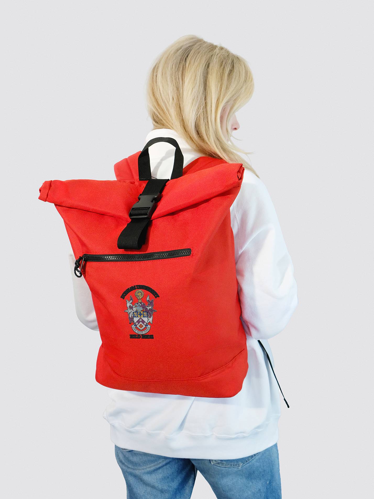 College of St Hild and St Bede Roll Top Backpack - Image 9