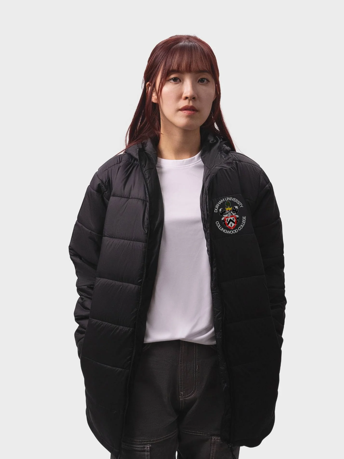 Collingwood College Durham Sustainable Unisex Hooded Puffer Jacket