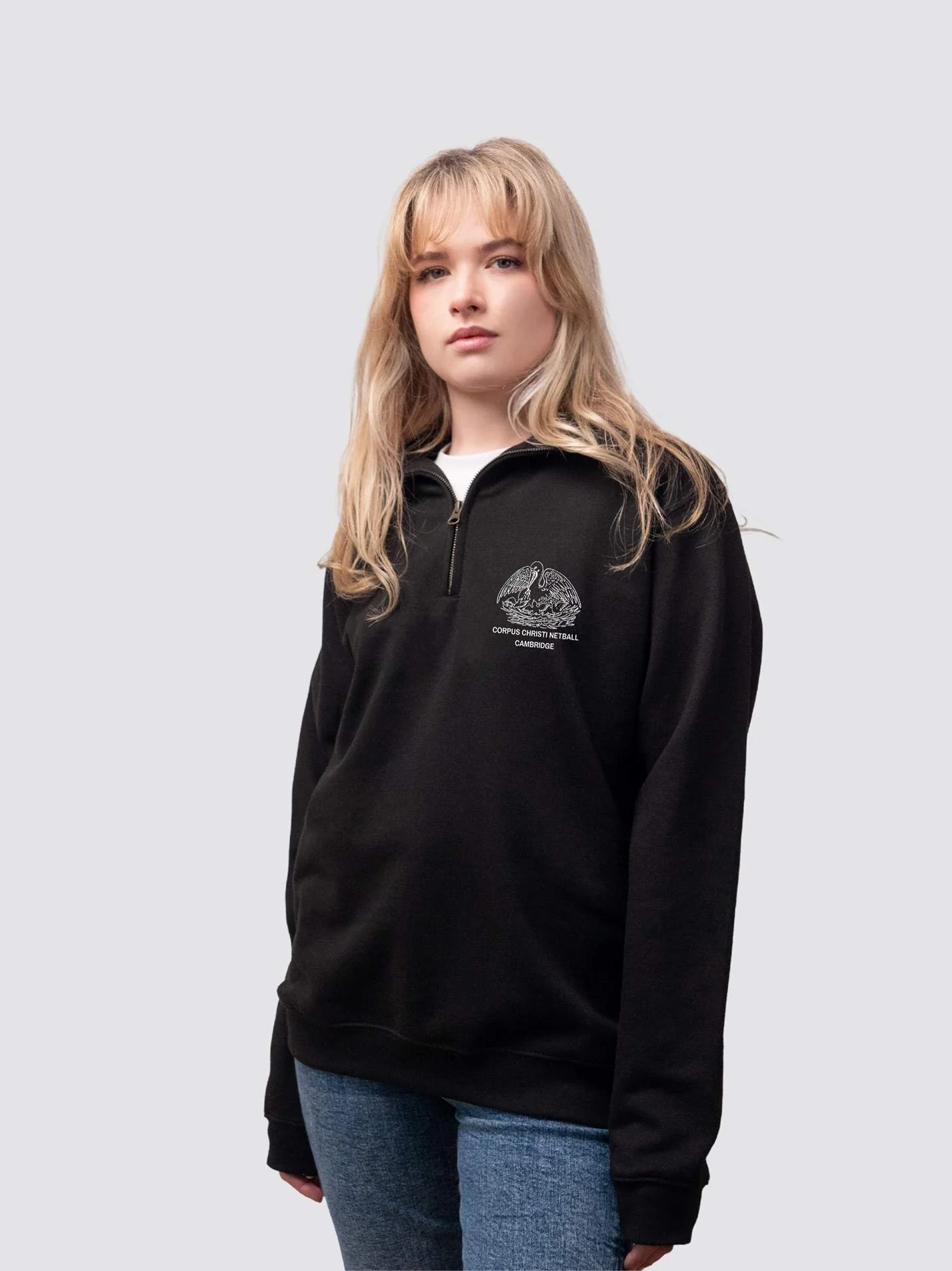 Corpus Christi Cambridge Netball Unisex 1/4 Zip Sweatshirt