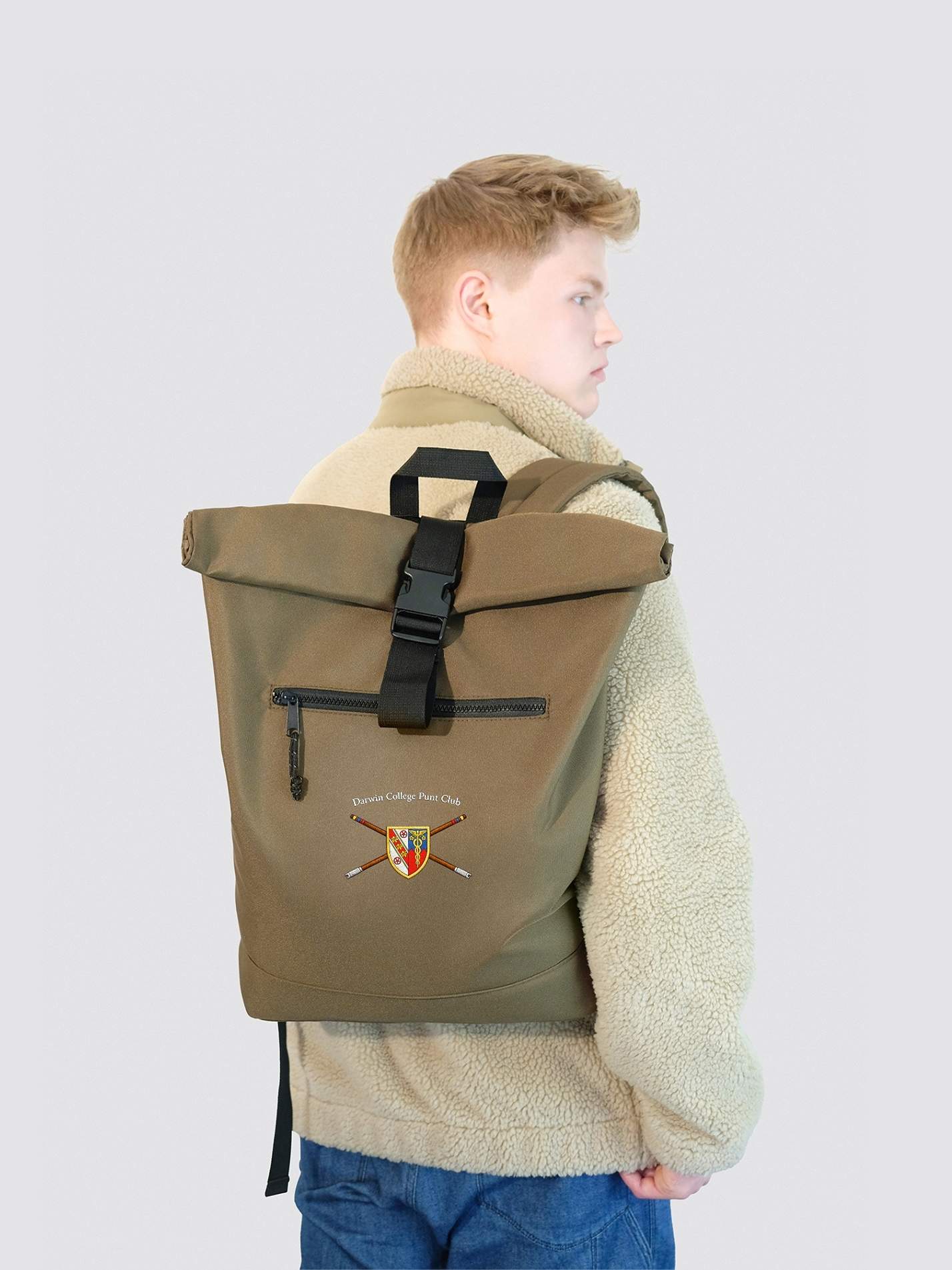 Darwin College Punt Club Roll Top Backpack - Image 5