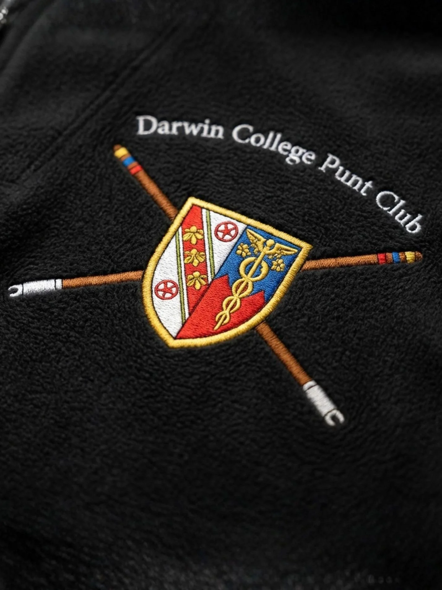 Darwin College Punt Club Unisex 1/4 Zip Fleece - Image 3