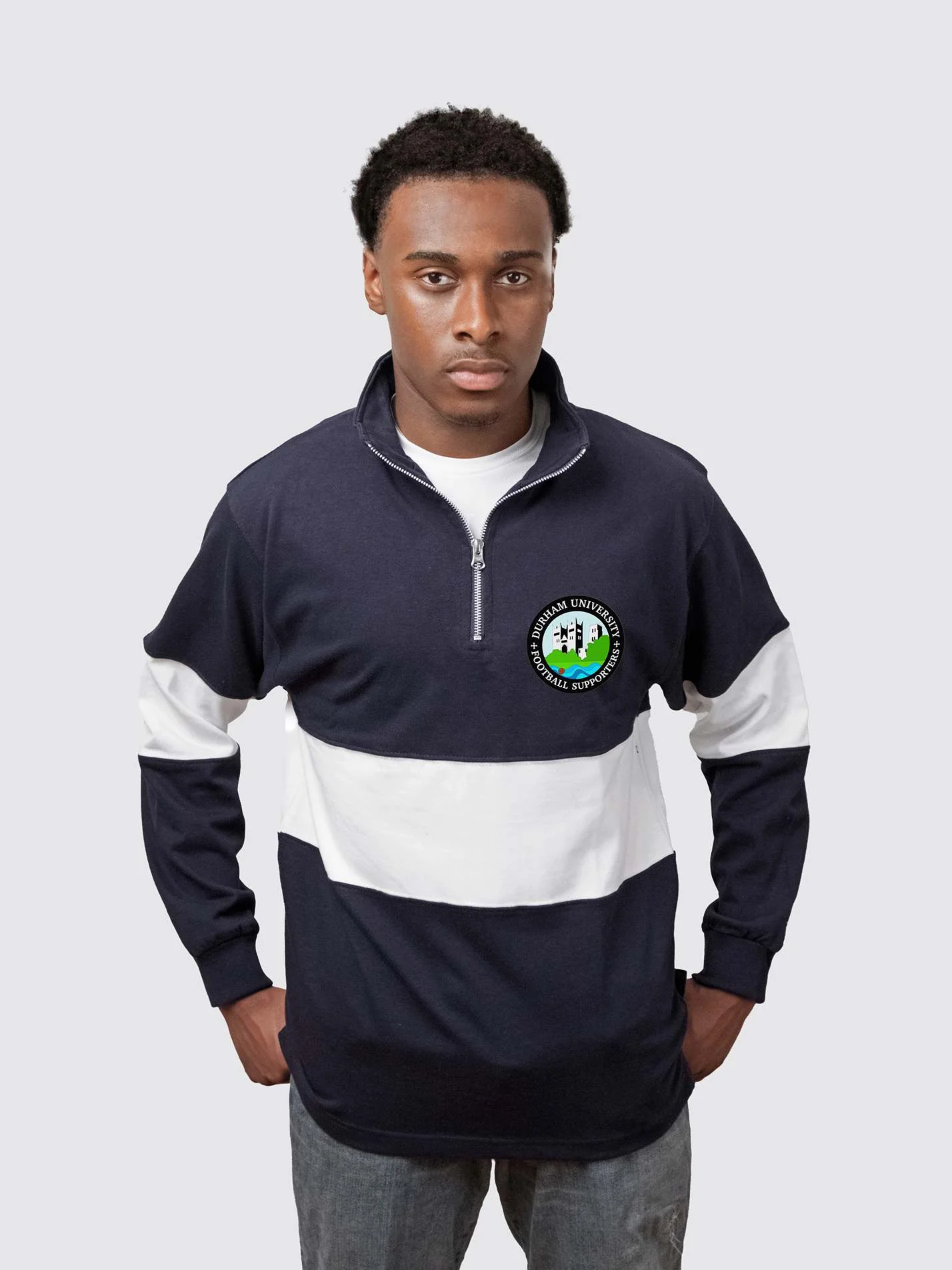 DUFSS Unisex Panelled 1/4 Zip Sweatshirt
