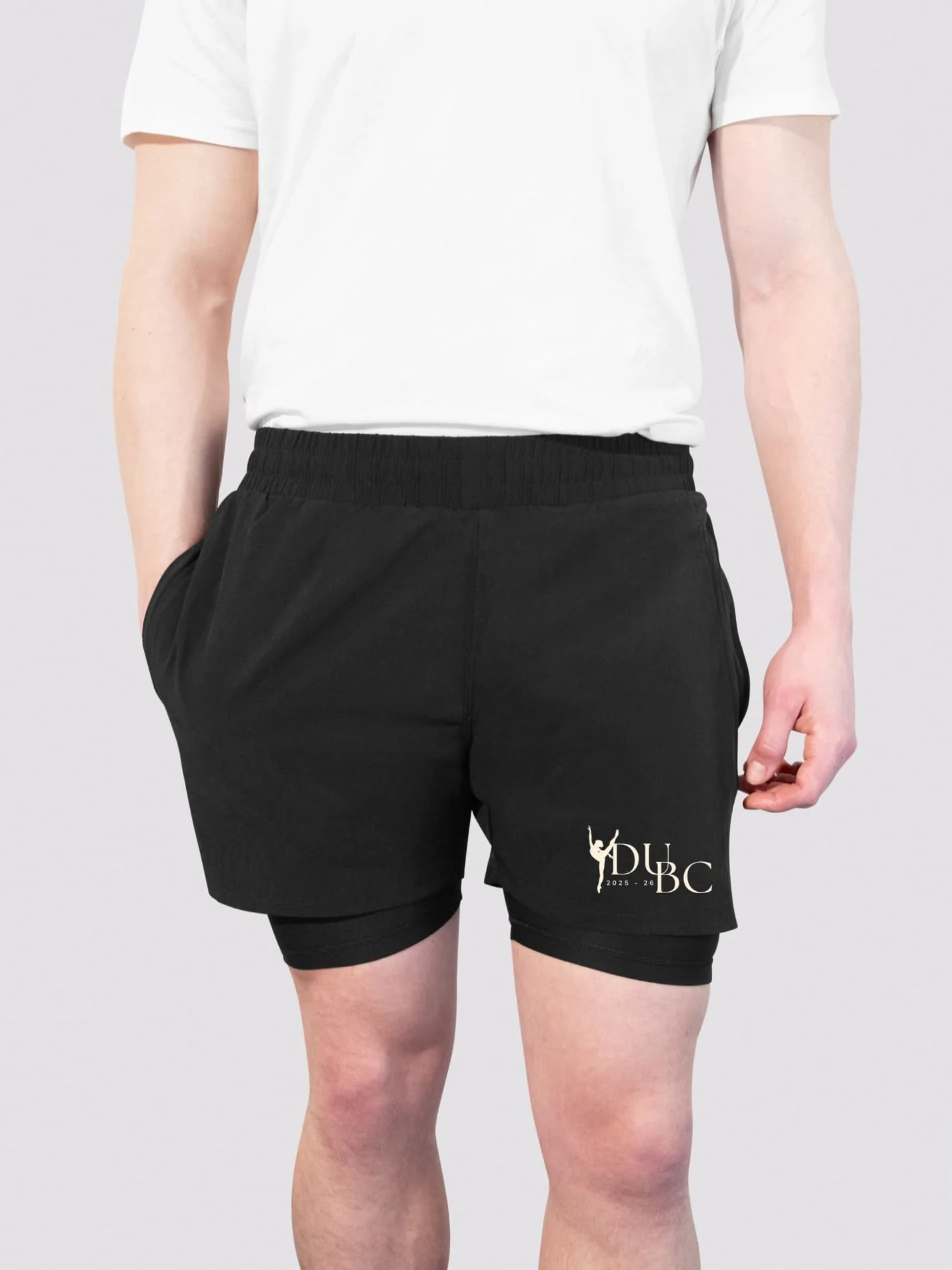 Durham Ballet Men's Dual Layer Sports Shorts