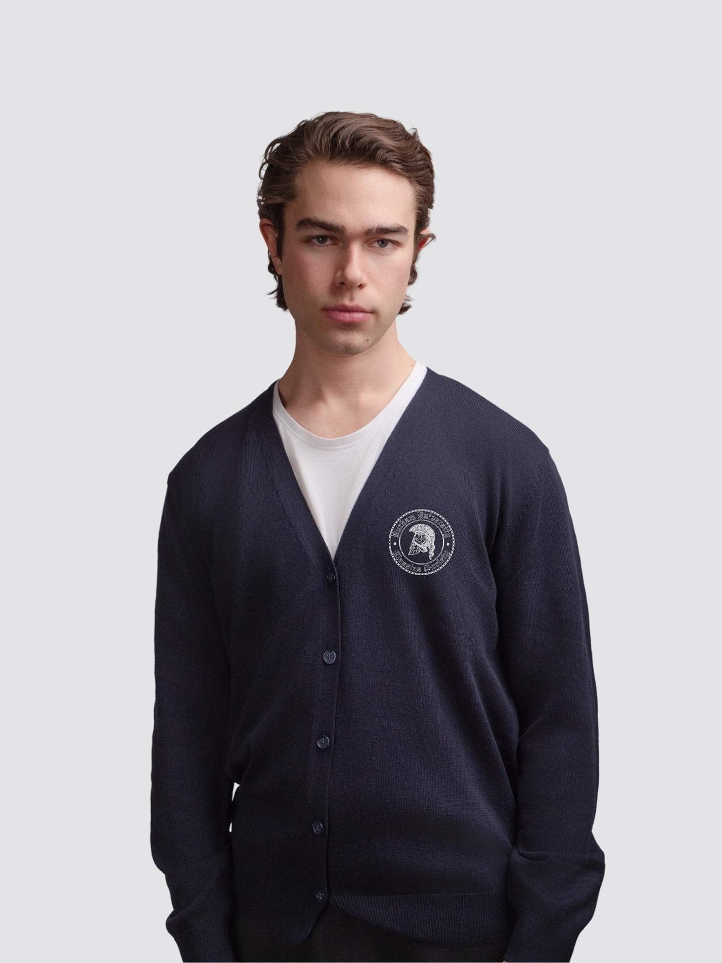 Durham Classics Society Men's V-Neck Knitted Cardigan - Image 3