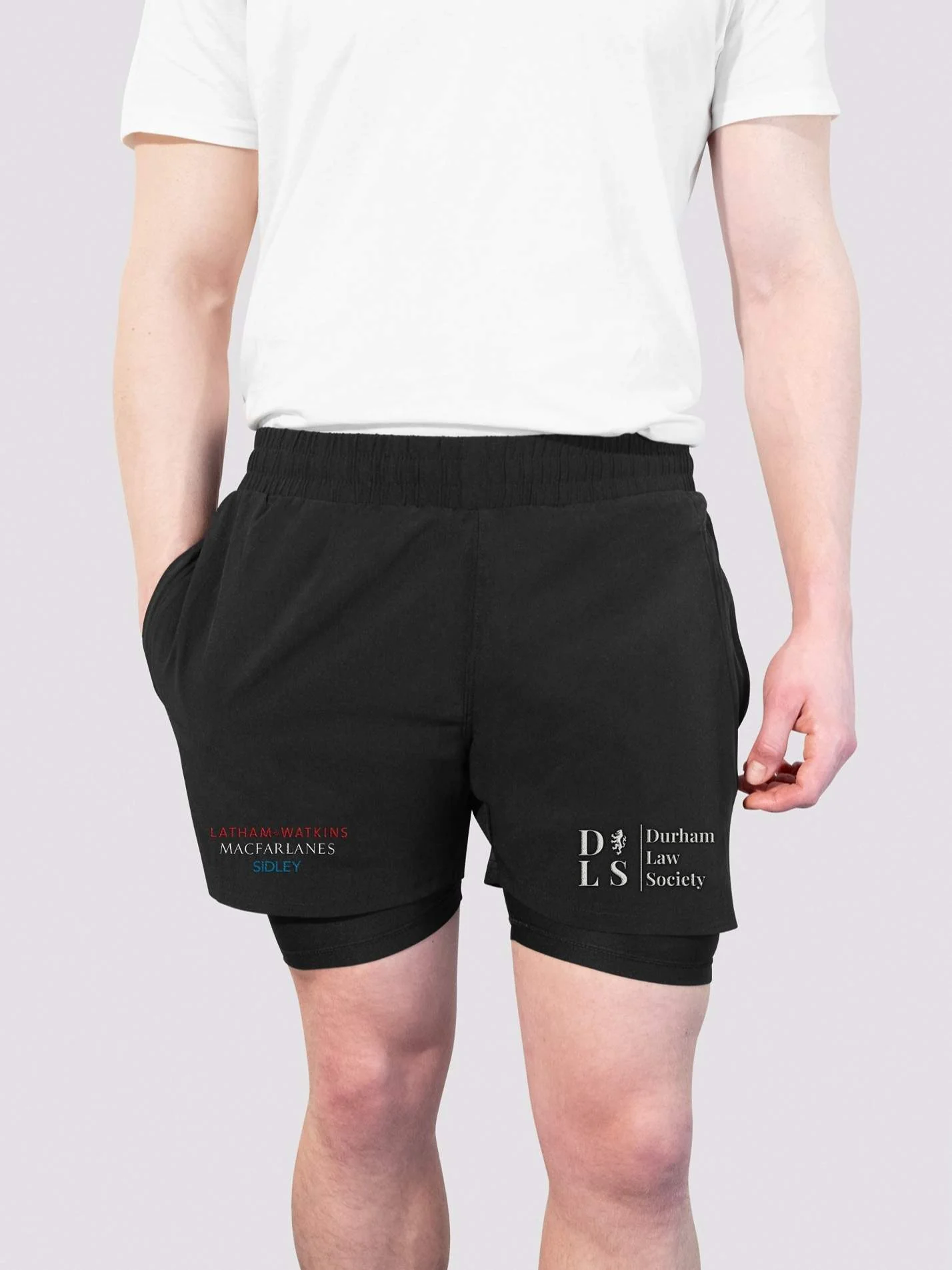 Durham Law Society Men's Dual Layer Sports Shorts