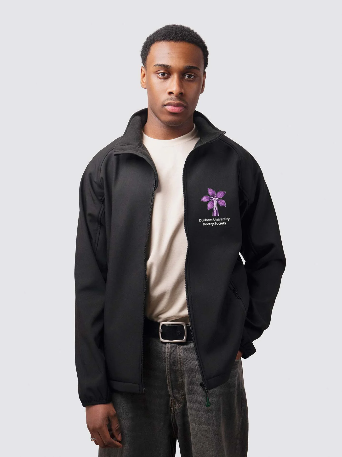 Durham Poetry Society Sustainable Men's Soft Shell Jacket