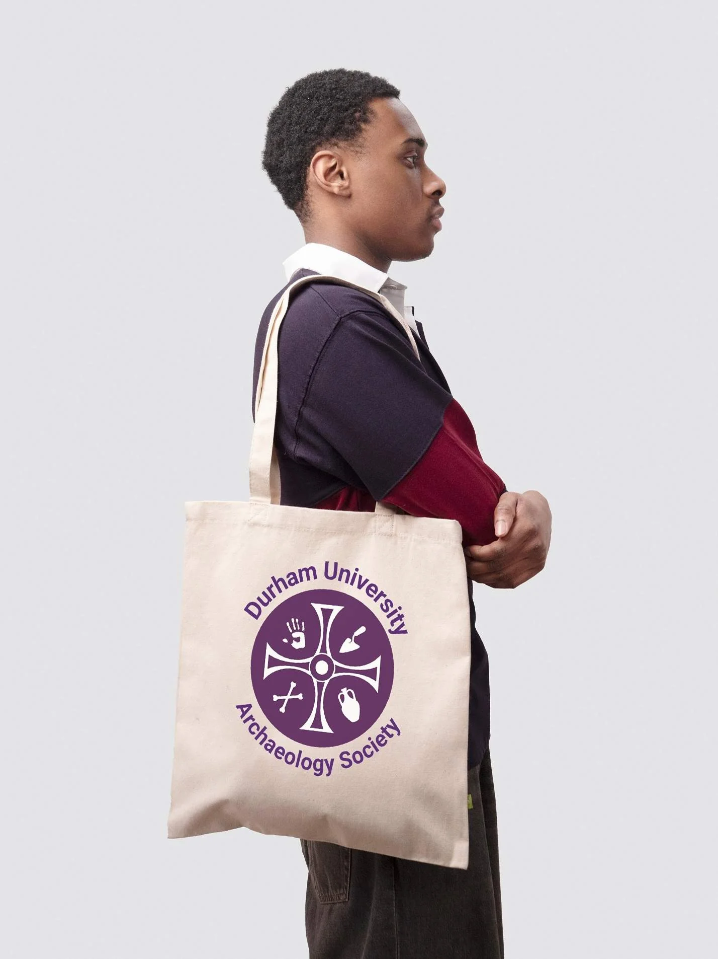 Durham University Archaeology Society Organic Cotton Printed Tote Bag