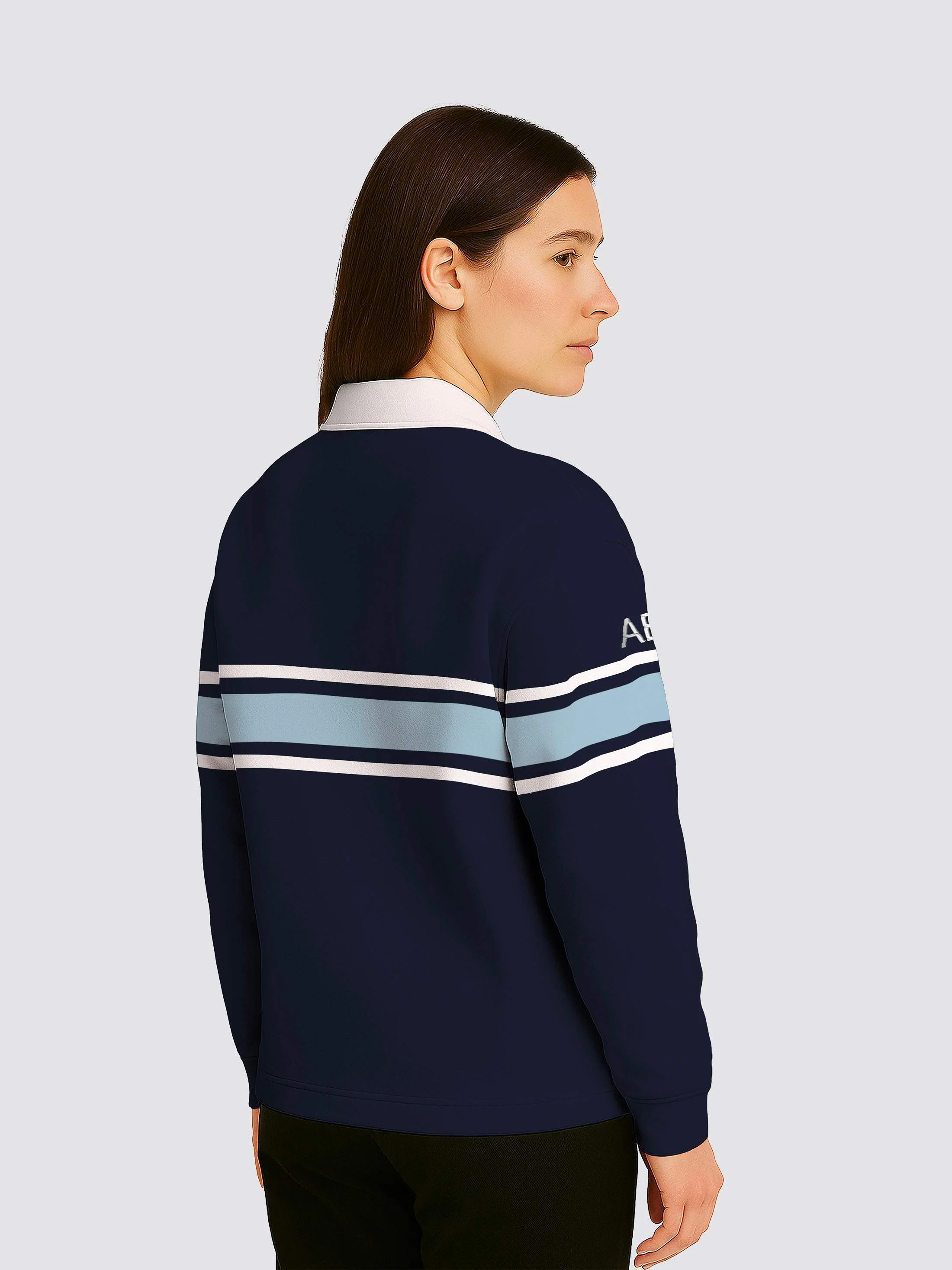 Durham University Chamber Choir Retro Striped Rugby Shirt - Image 3