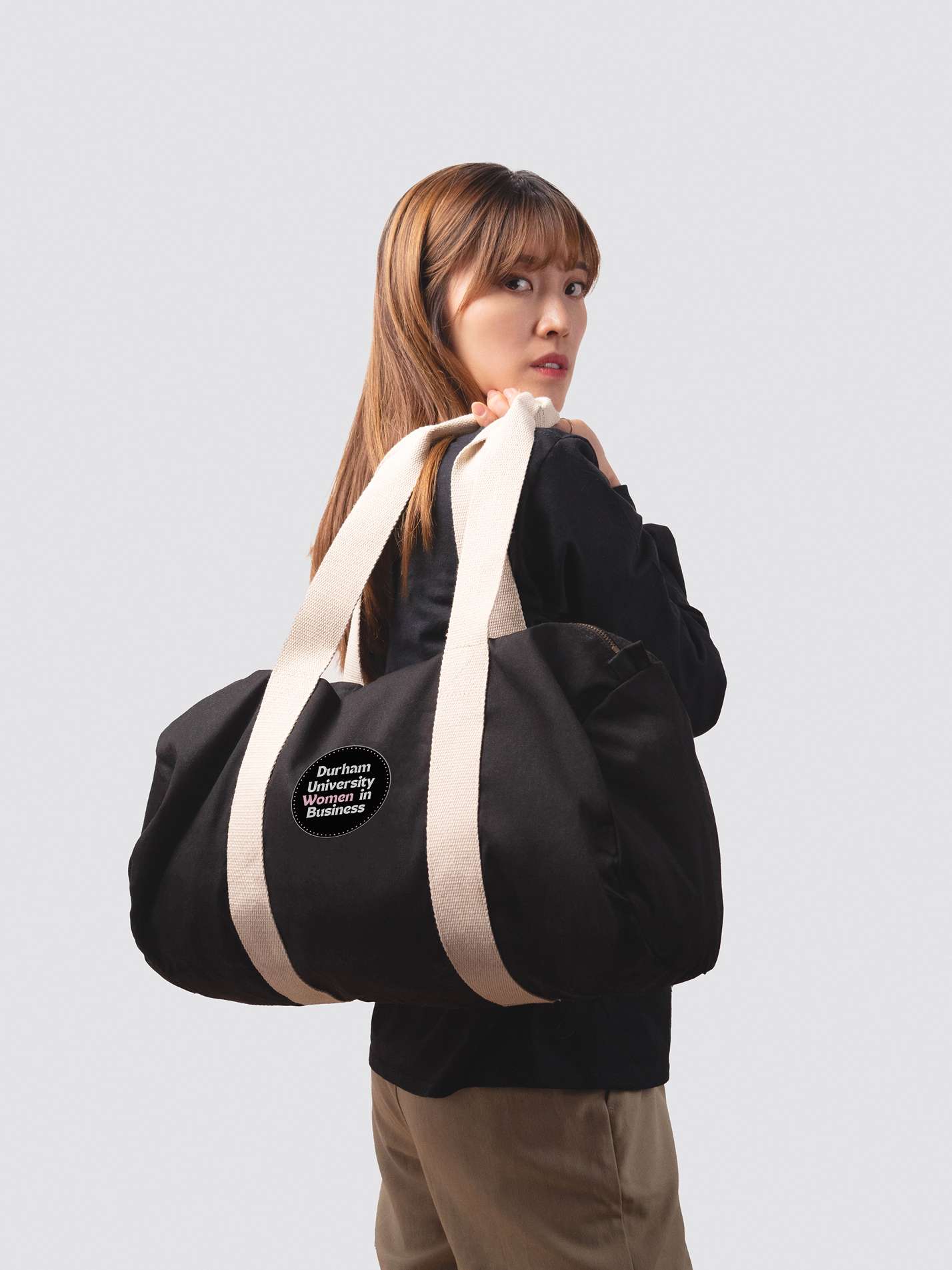 Durham Women in Business Organic Cotton Canvas Barrel Bag
