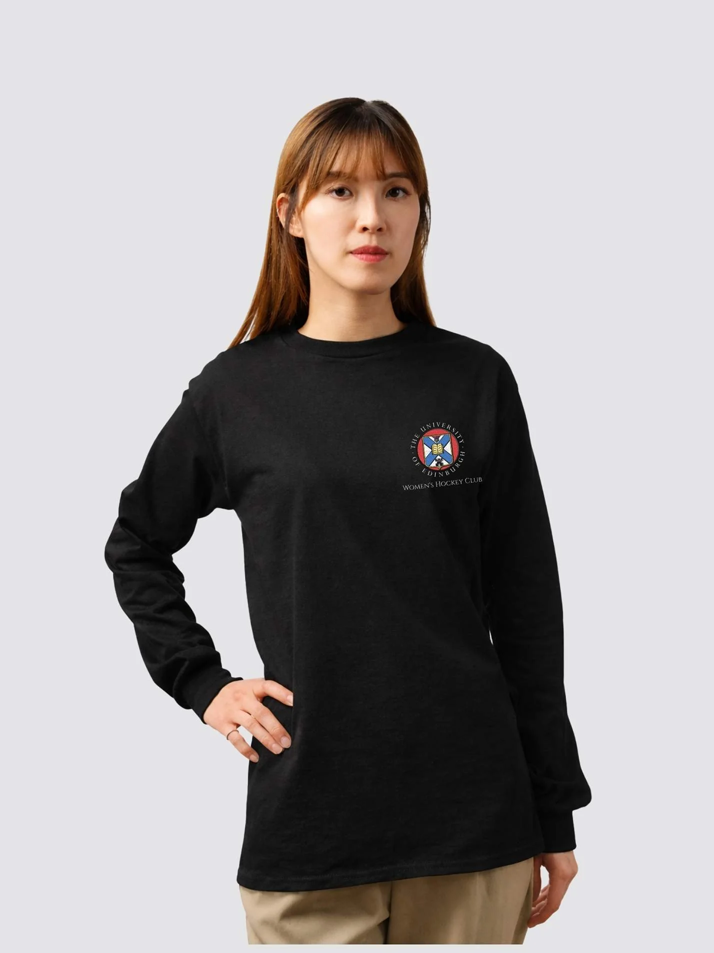 Edinburgh University Women's Hockey Club Unisex Cotton Long Sleeve T-Shirt