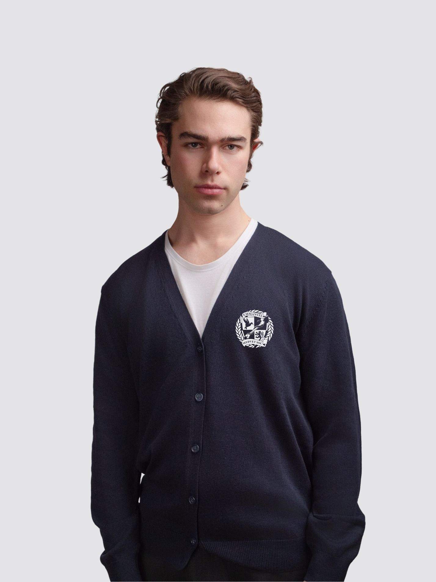 Emmanuel MedVet Society Men's V-Neck Knitted Cardigan - Image 3