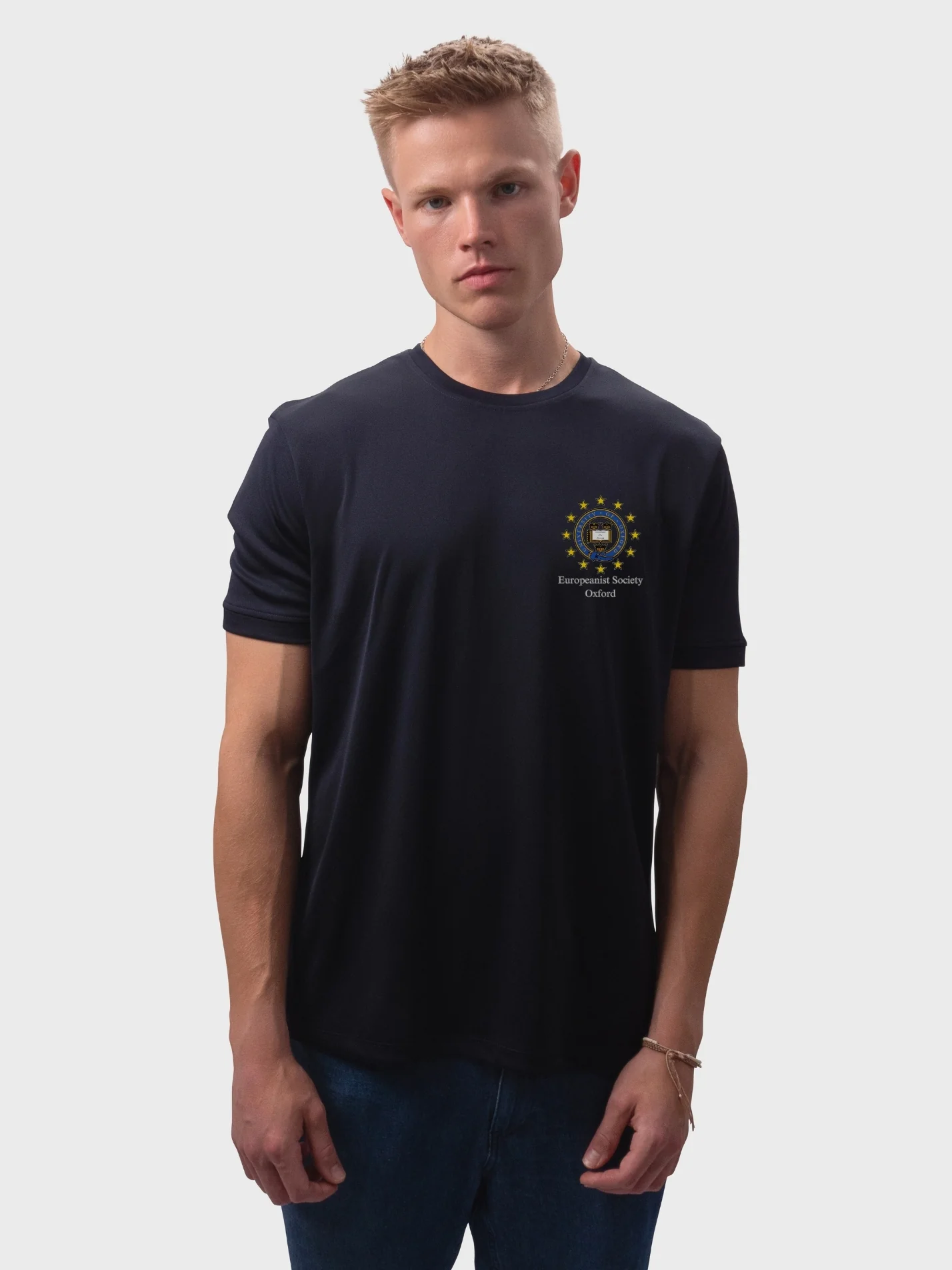 Europeanist Society of Oxford University Sustainable Men's Performance T-Shirt - Image 3