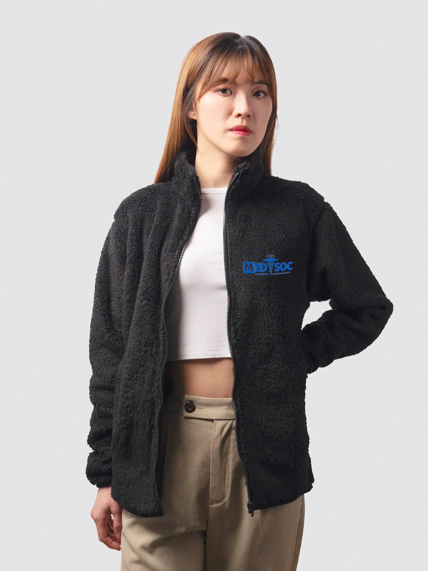 Exeter MedSoc Unisex Sherpa Fleece Zipped Jacket