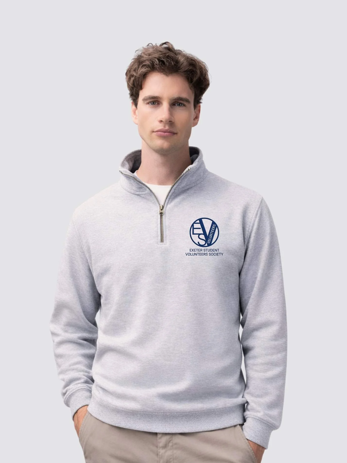Exeter Student Volunteers Society Unisex 1/4 Zip Sweatshirt - Image 3