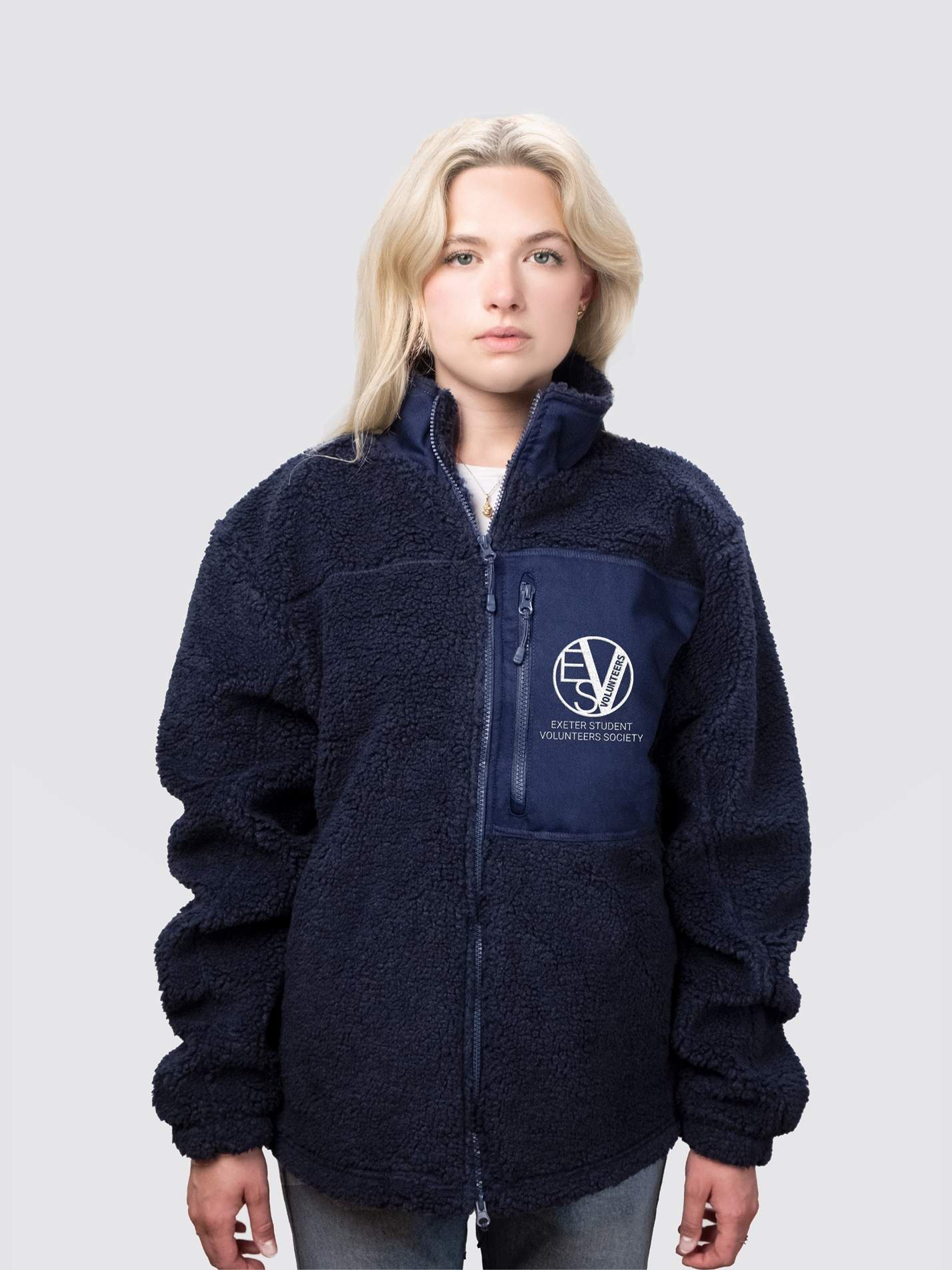 Exeter Student Volunteers Society Unisex Fluffy Sherpa Fleece Jacket