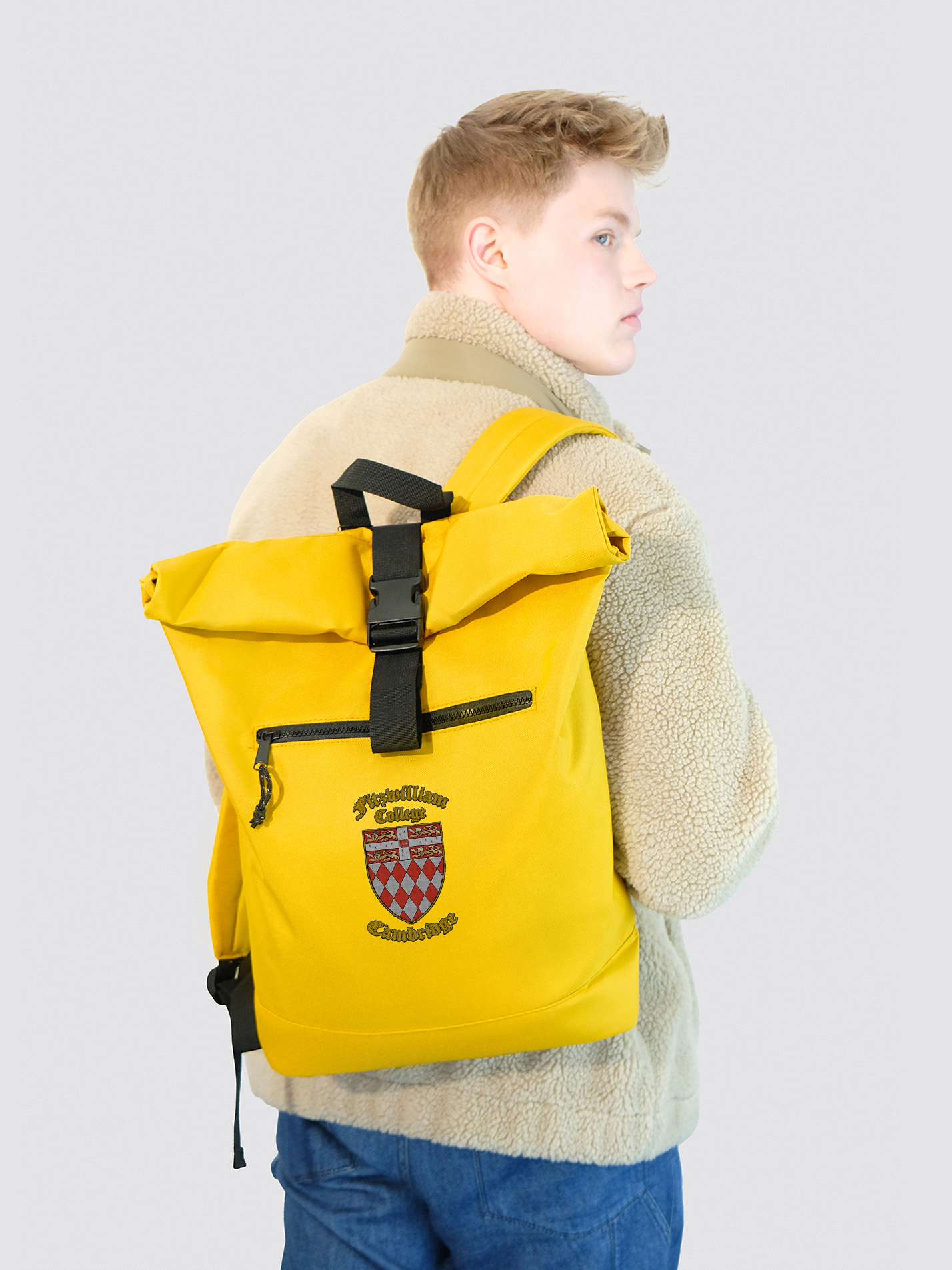 Fitzwilliam College Cambridge JCR Roll Top Backpack - Image 6