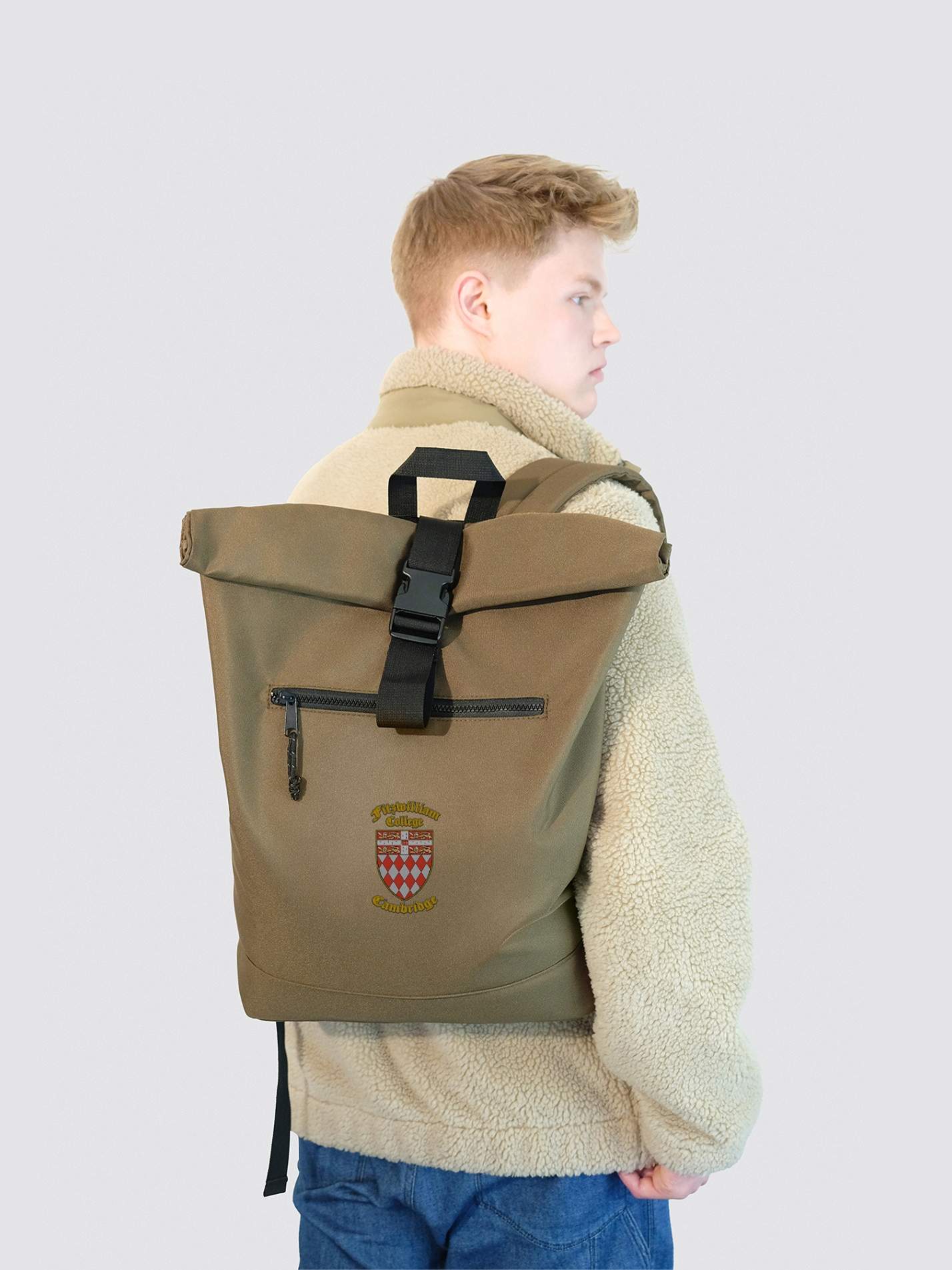 Fitzwilliam College Cambridge MCR Roll Top Backpack - Image 8