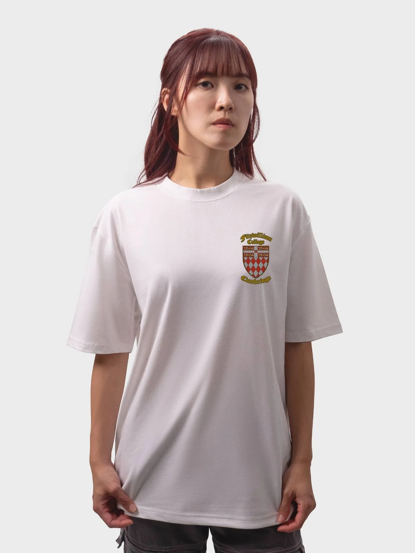 Fitzwilliam College Cambridge MCR Unisex Heavy Oversized T-Shirt - Image 4