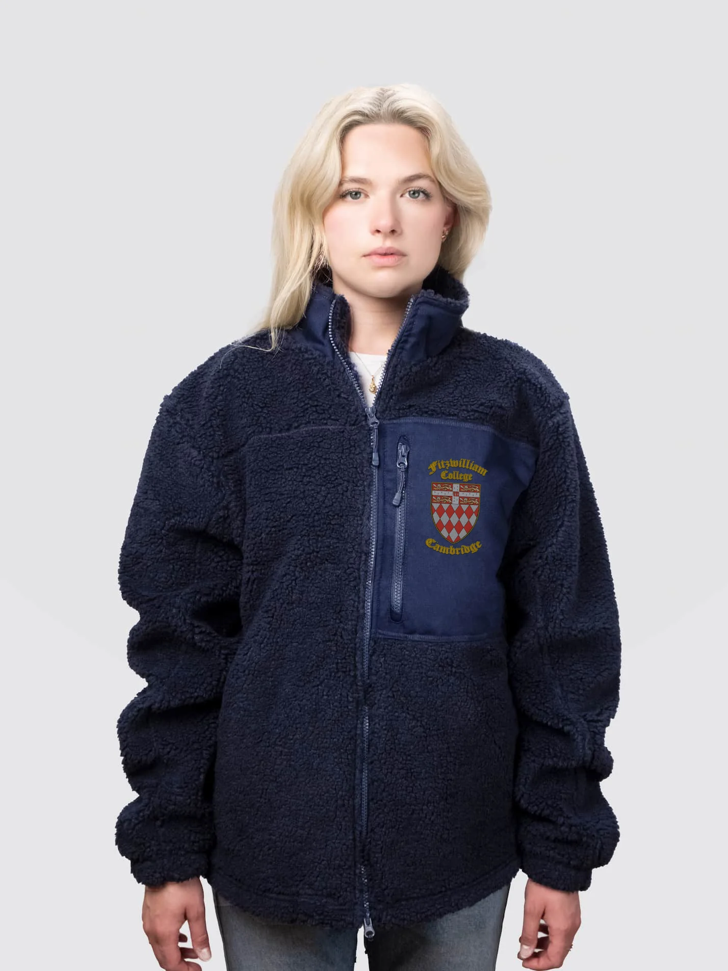 Fitzwilliam College Cambridge MCR Unisex Fluffy Sherpa Fleece Jacket