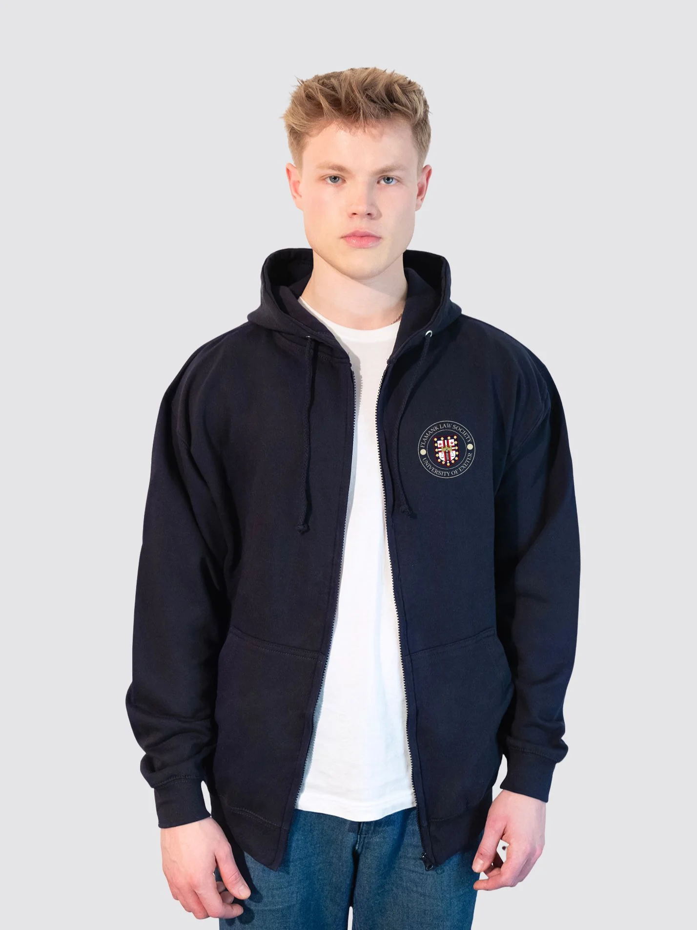 Flamank Law Society Zip-Up Unisex Hoodie - Image 4