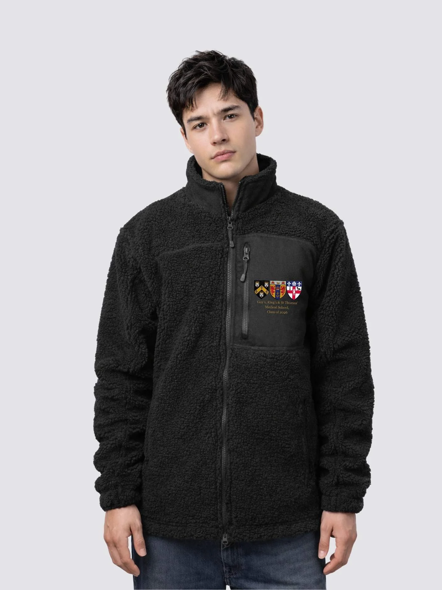 GKT Medical School - Class of 2026 Unisex Fluffy Sherpa Fleece Jacket - Image 6