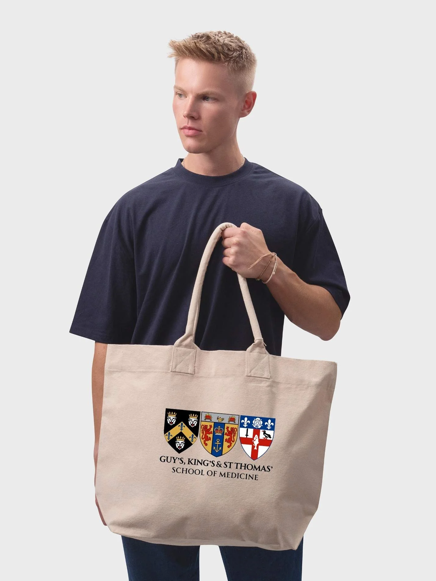 GKT School of Medicine Cotton Canvas Printed Shopper Bag - Image 2