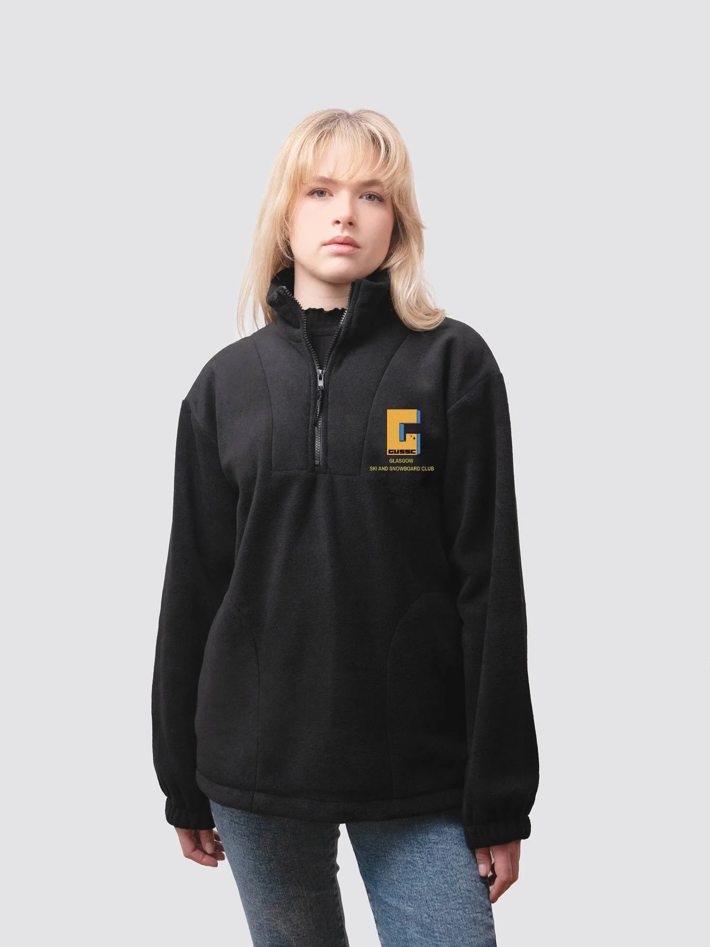Glasgow Ski and Snowboard Club Unisex 1/4 Zip Fleece - Image 3