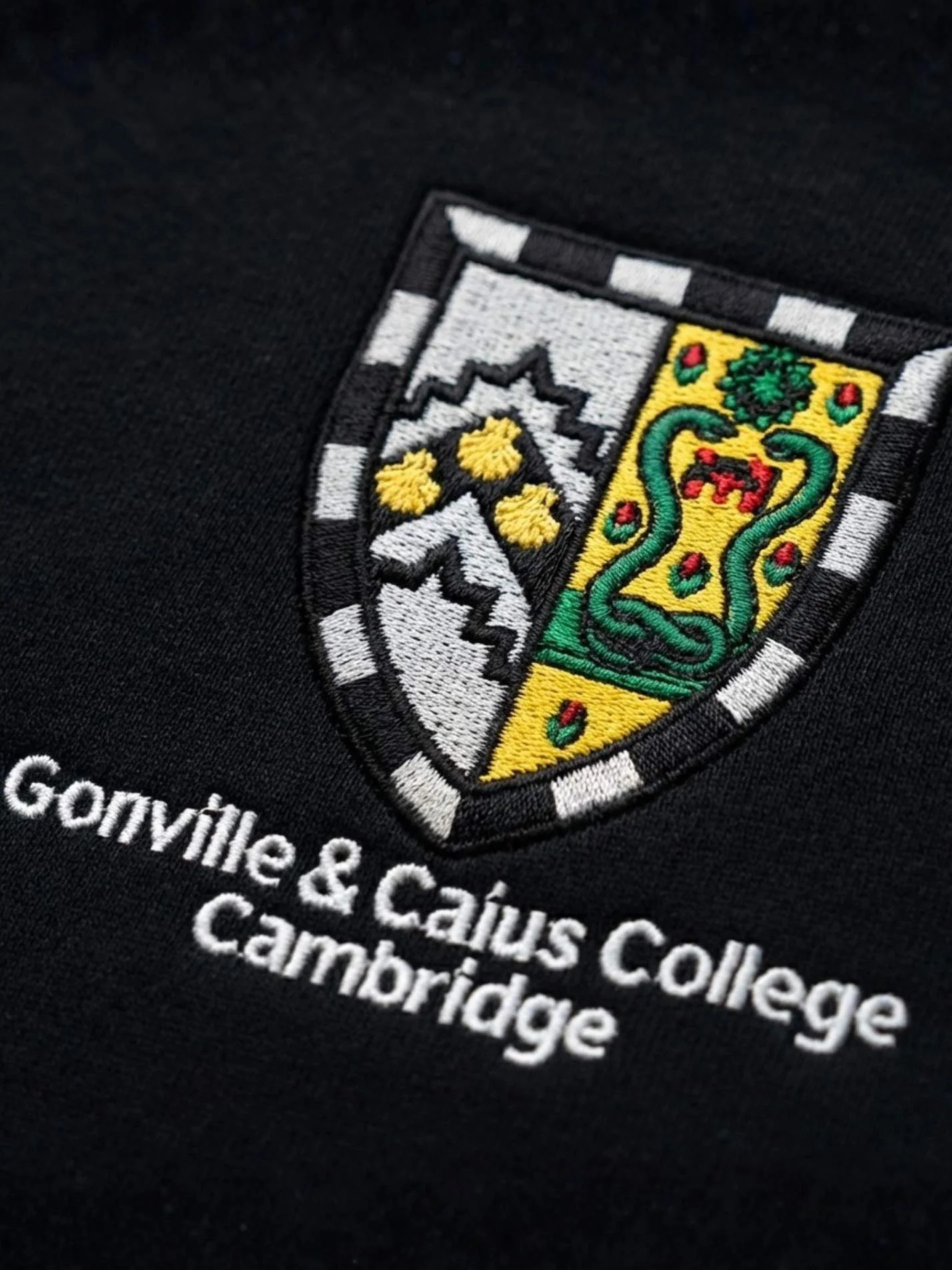 Gonville & Caius College Cambridge Unisex 1/4 Zip Sweatshirt - Image 3