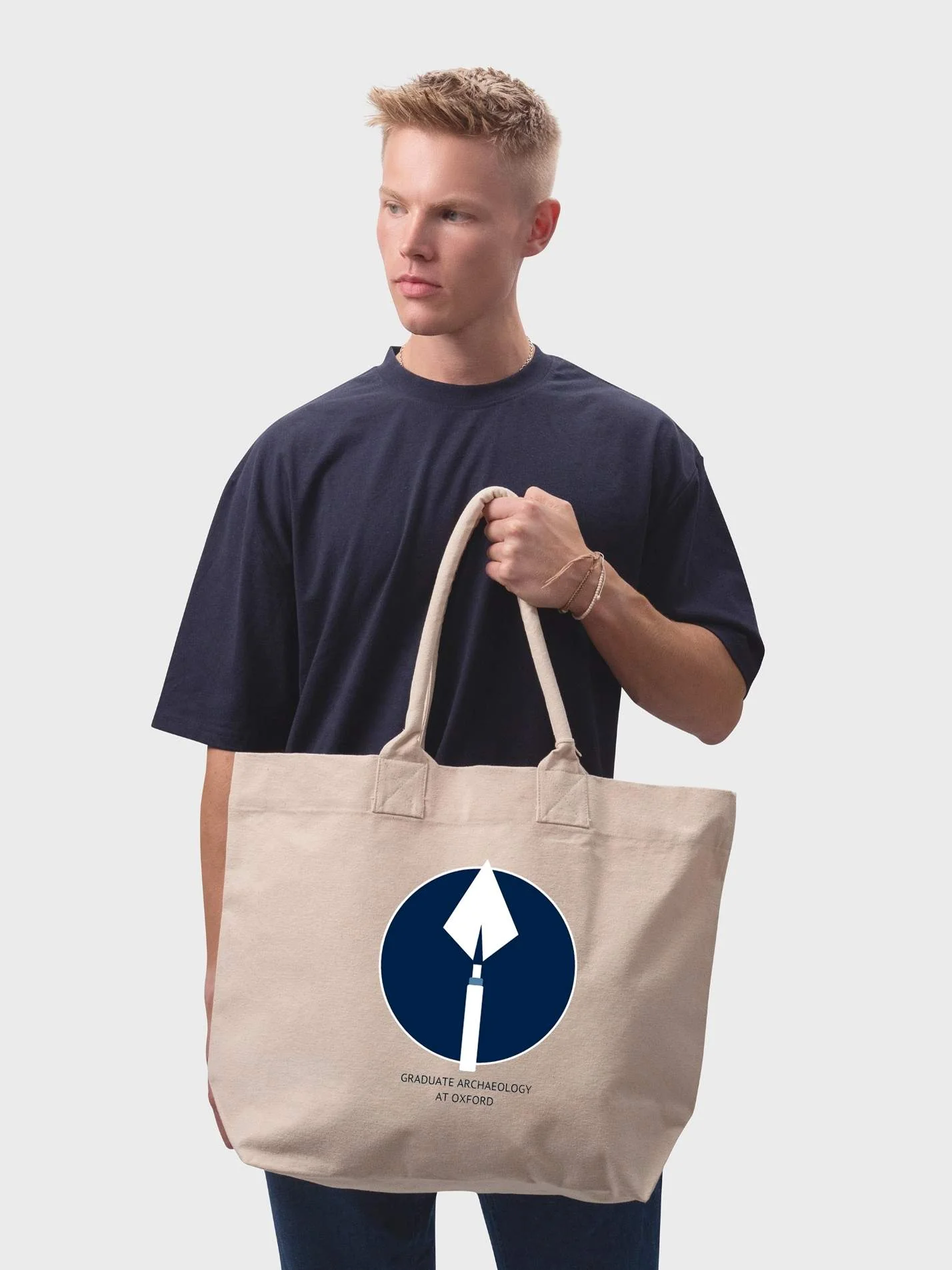 Graduate Archaeology at Oxford Cotton Canvas Printed Shopper Bag - Image 2