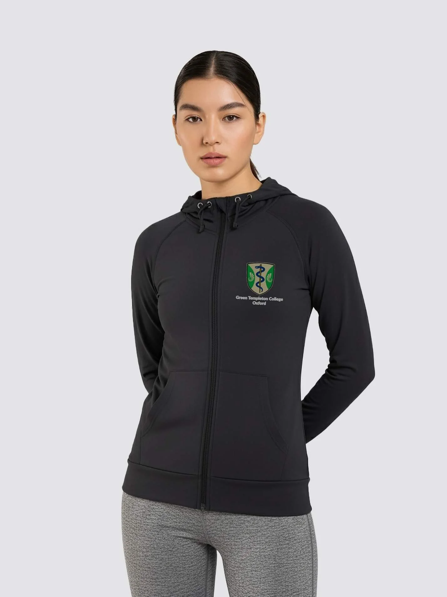 Green Templeton College Oxford Ladies Running Hoodie