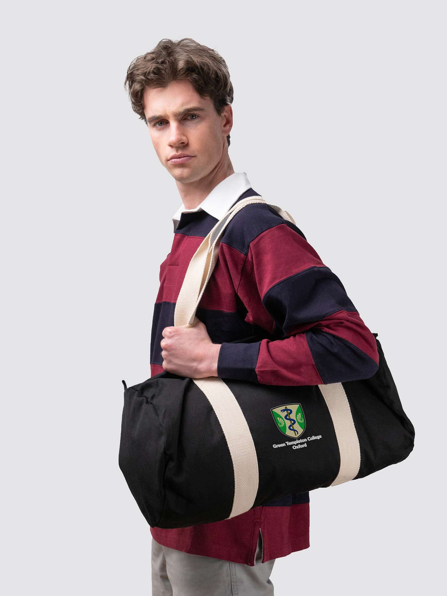 Green Templeton College Oxford Organic Cotton Canvas Barrel Bag
