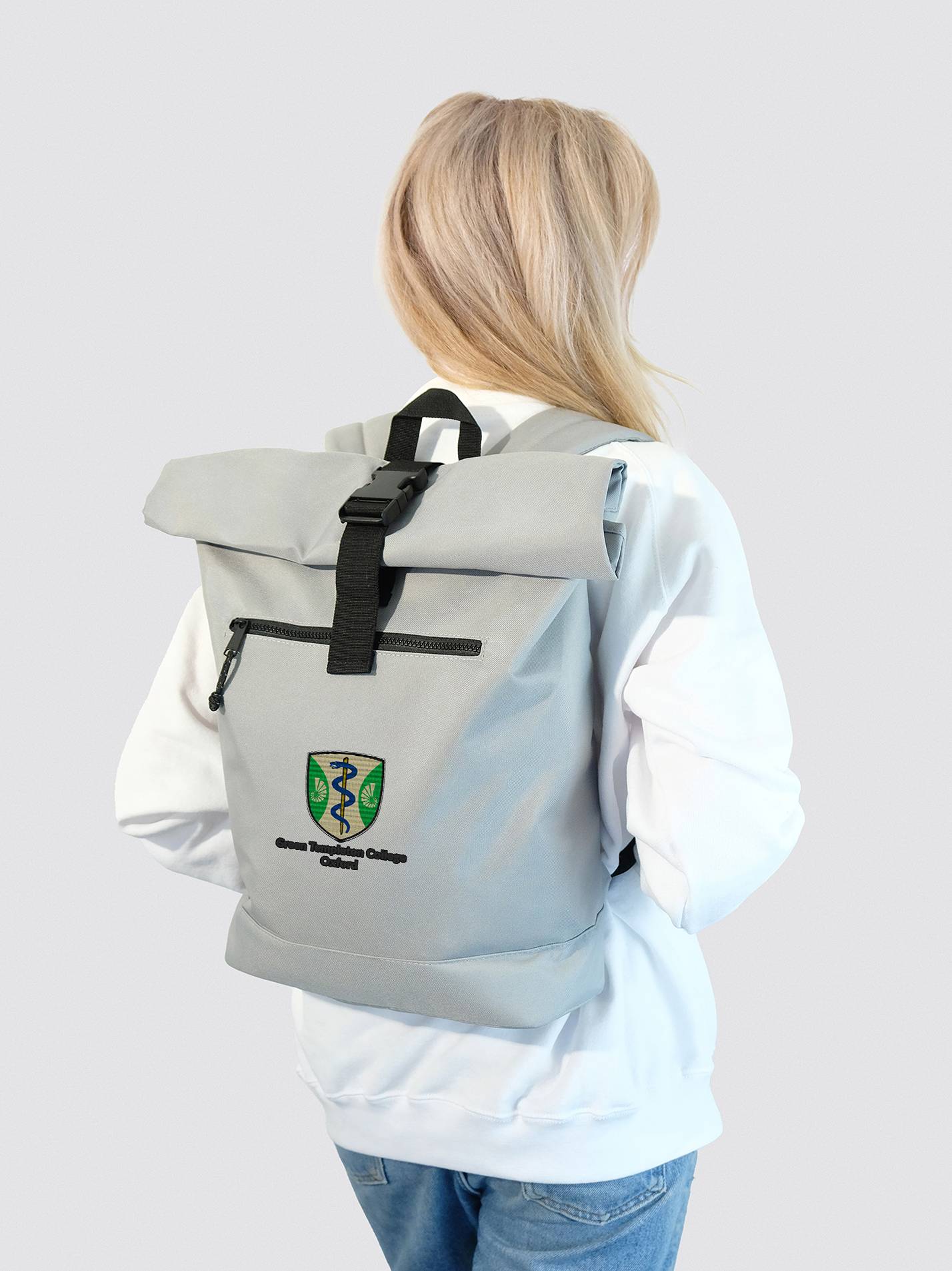 Green Templeton College Oxford Roll Top Backpack