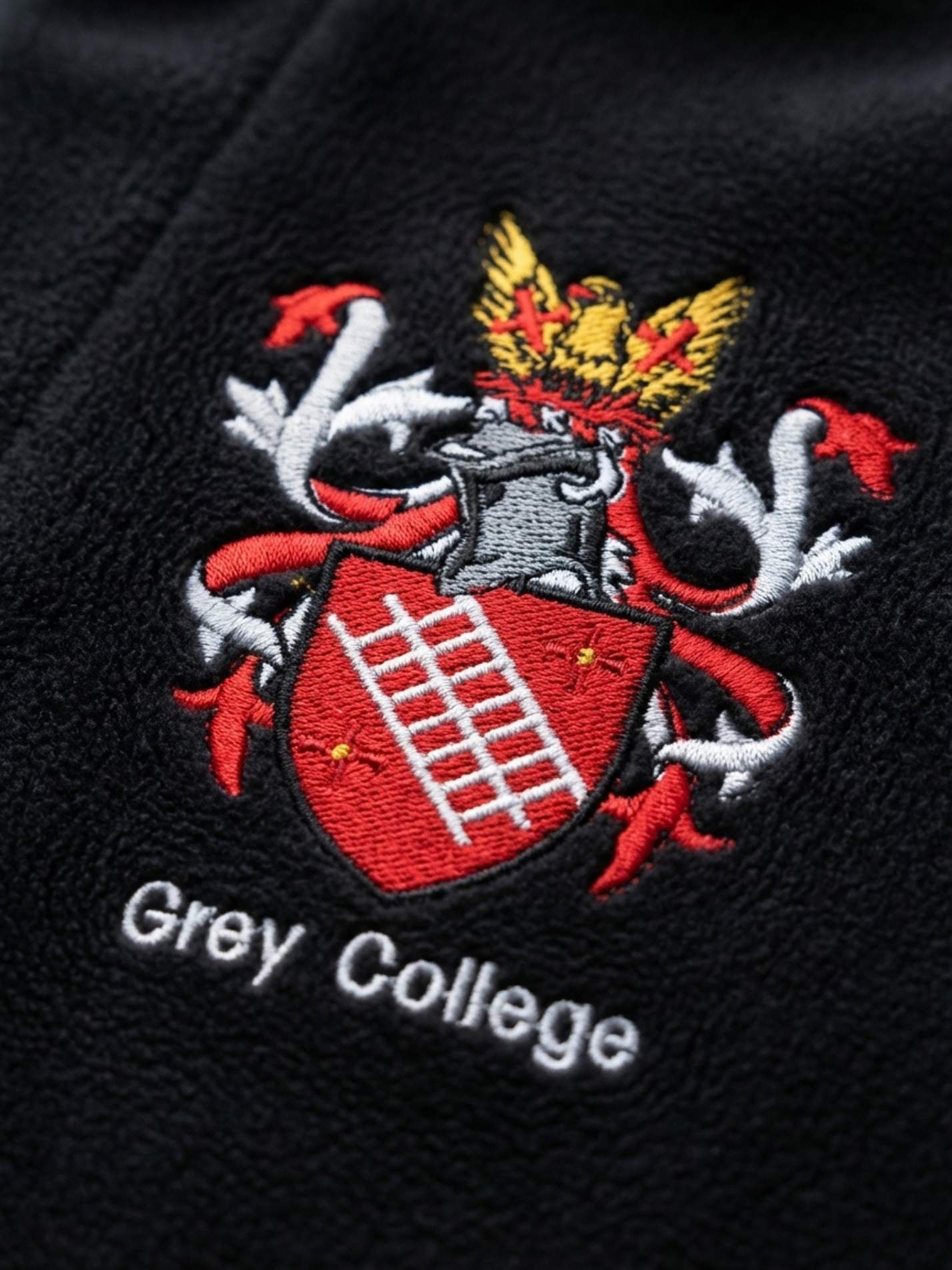 Grey College Durham Unisex Polar Full Zip Fleece - Image 3
