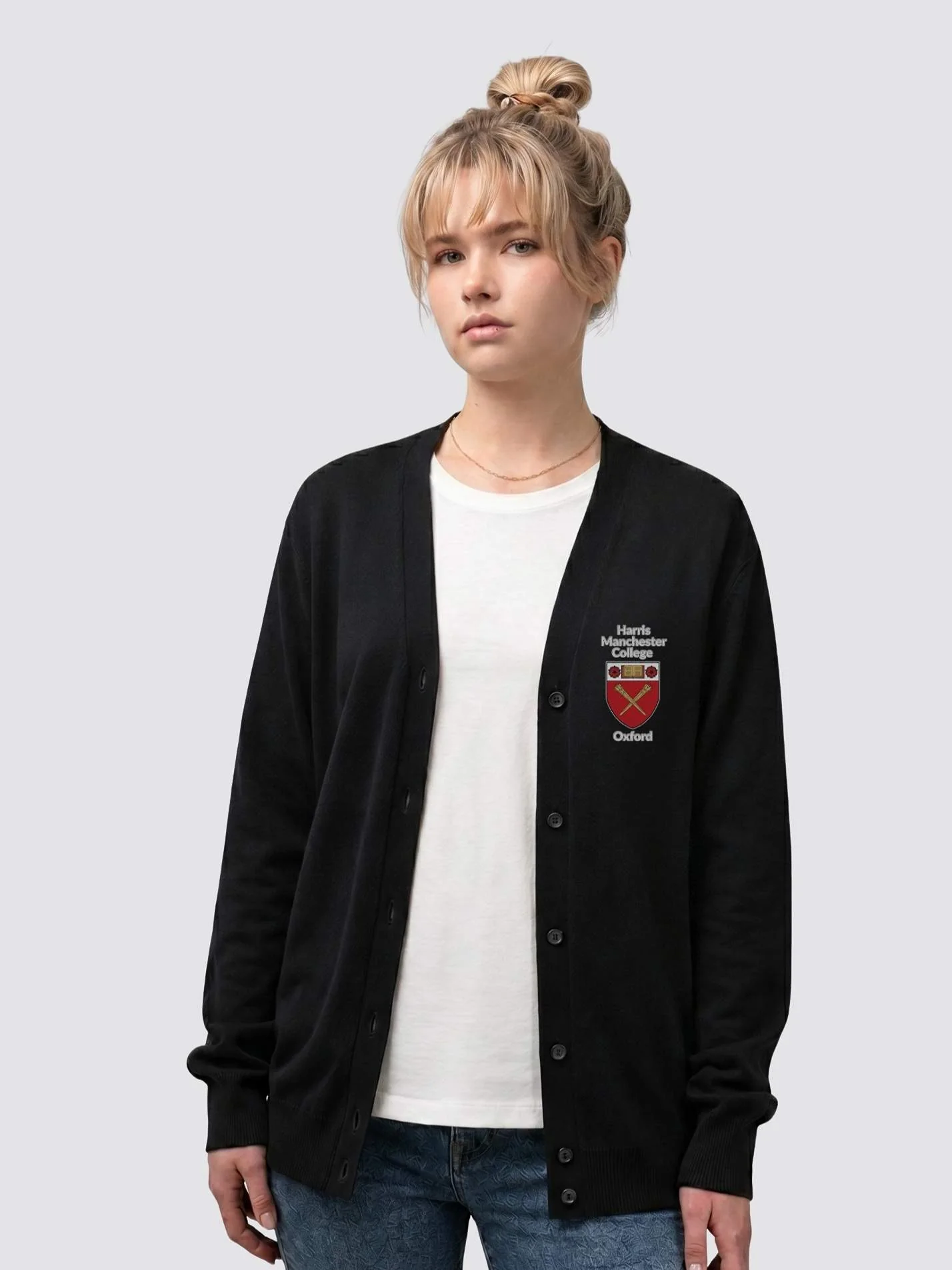 Harris Manchester Oxford Ladies V-Neck Knitted Cardigan