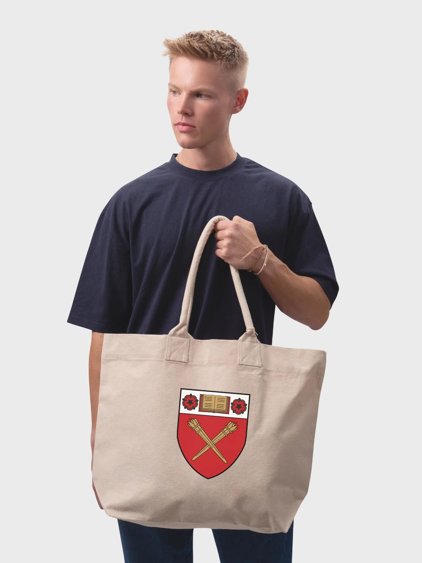 Harris Manchester Oxford Cotton Canvas Printed Shopper Bag