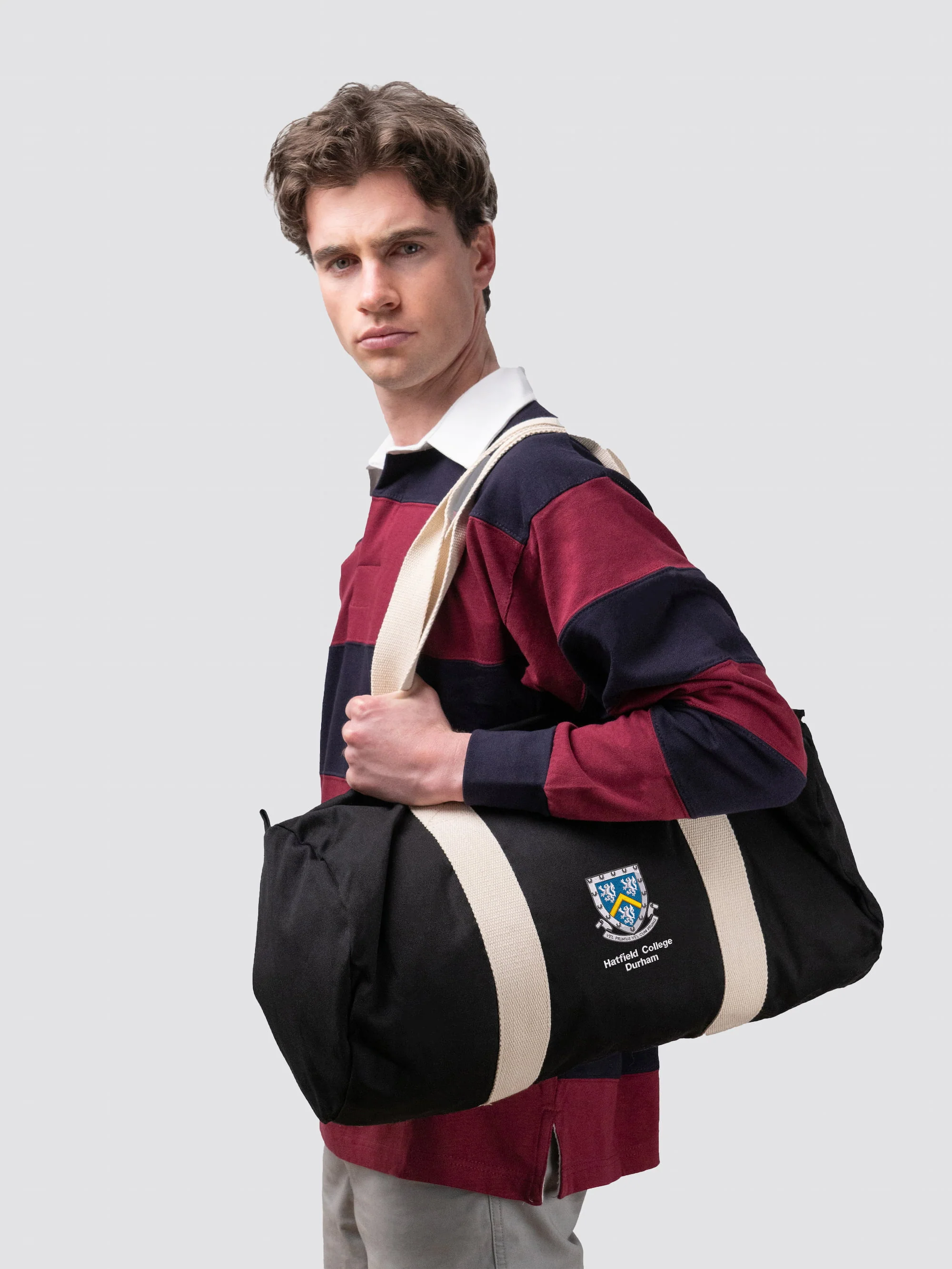 Hatfield College Durham MCR Organic Cotton Canvas Barrel Bag