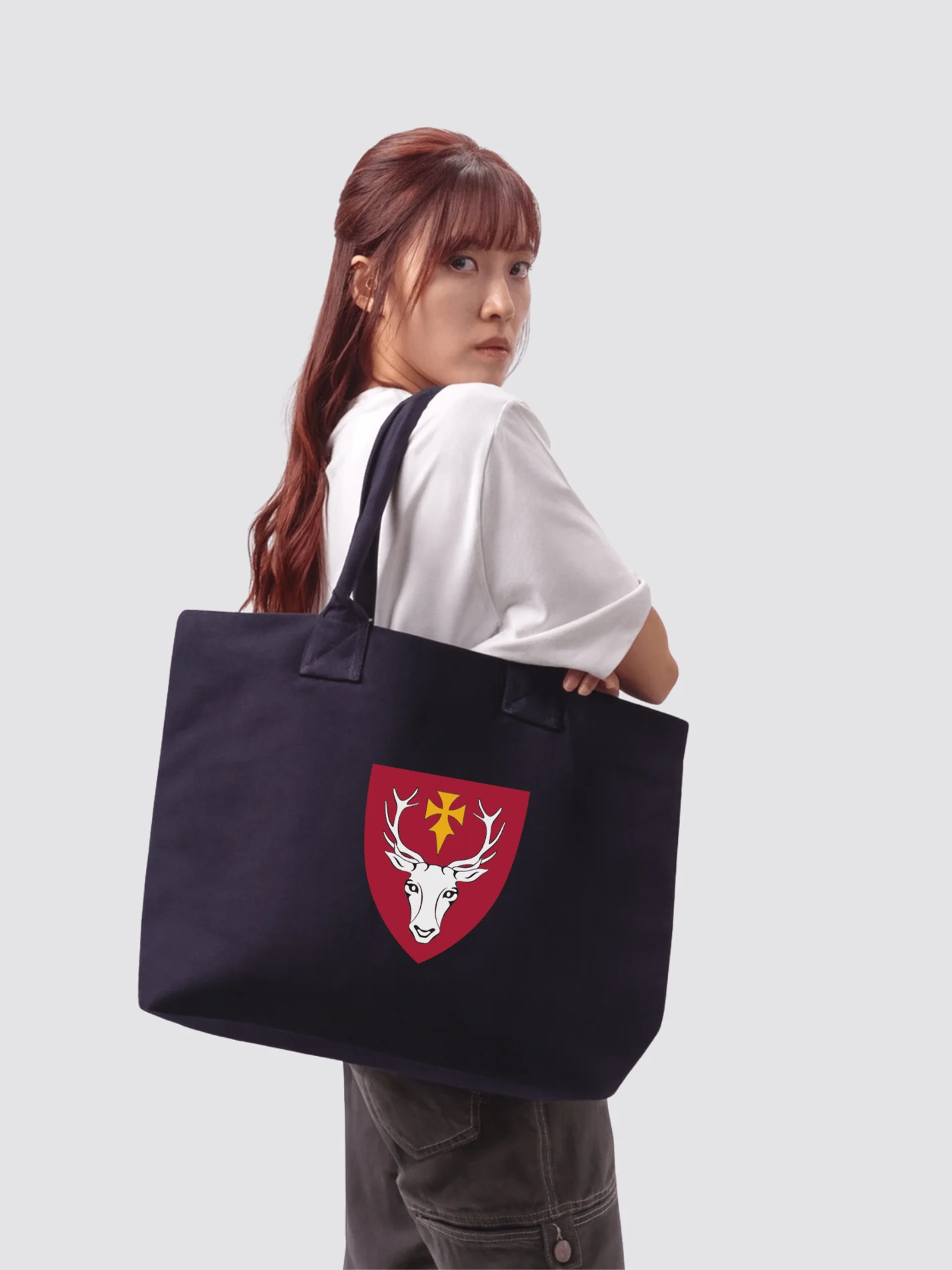 Hertford College Oxford MCR Cotton Canvas Printed Shopper Bag - Image 2