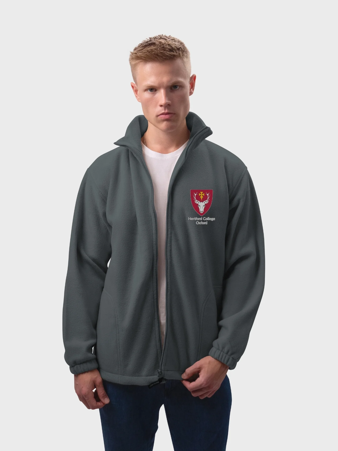 Hertford College Oxford MCR Unisex Polar Full Zip Fleece - Image 9