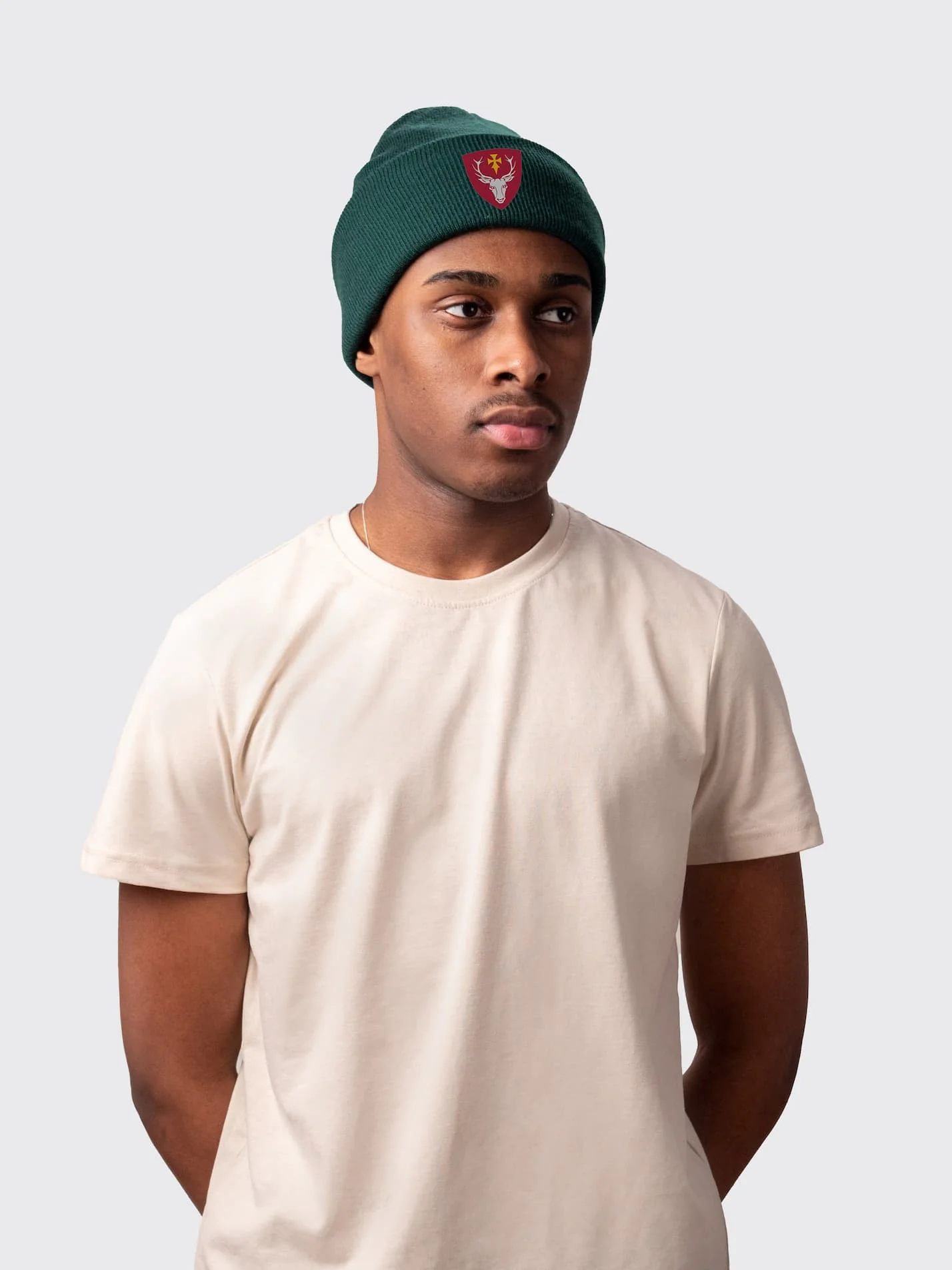Hertford College Oxford JCR Sustainable Cuffed Beanie - Image 4