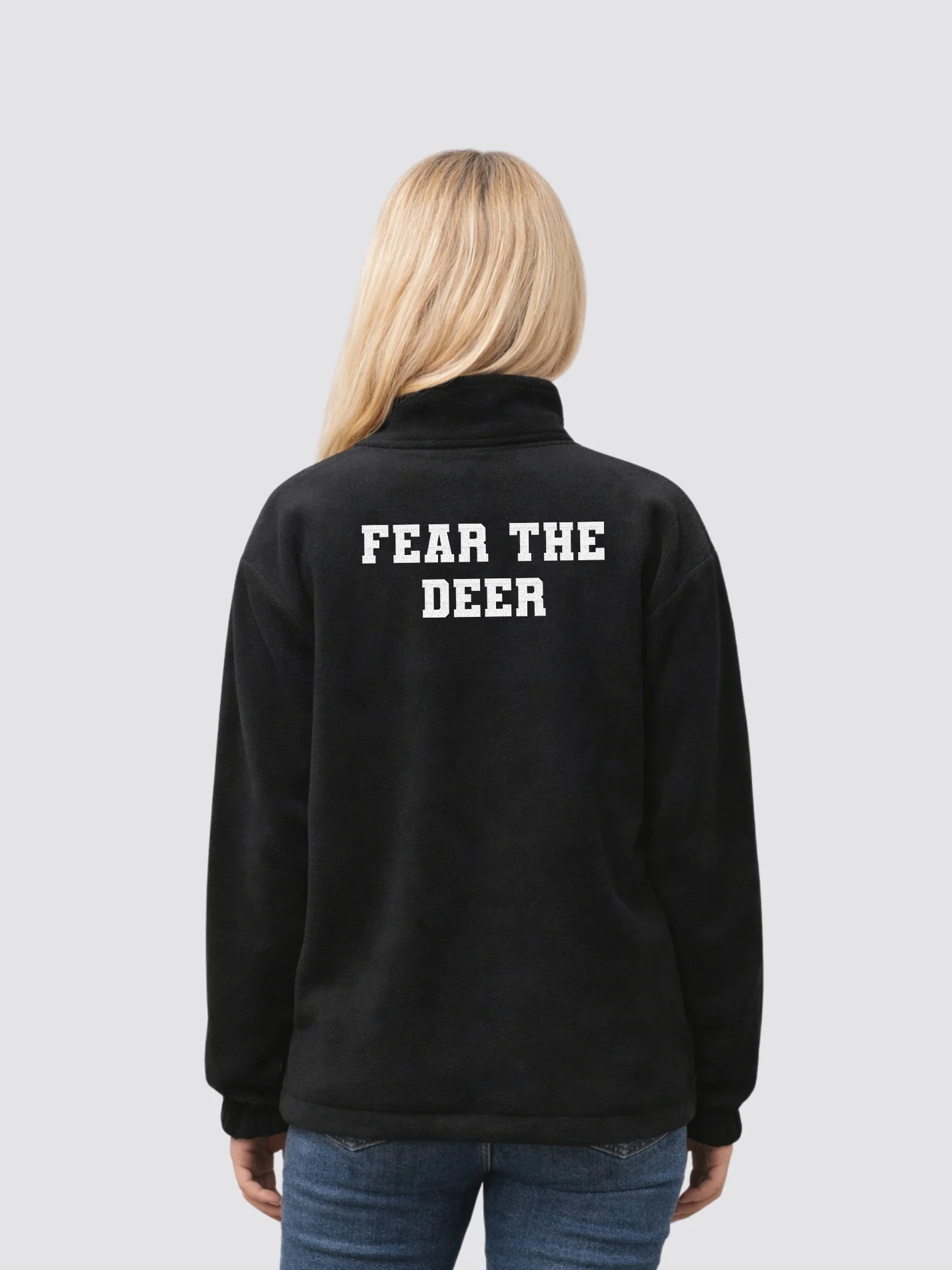 Hertford Fear the Deer Collection Unisex 1/4 Zip Fleece - Image 5