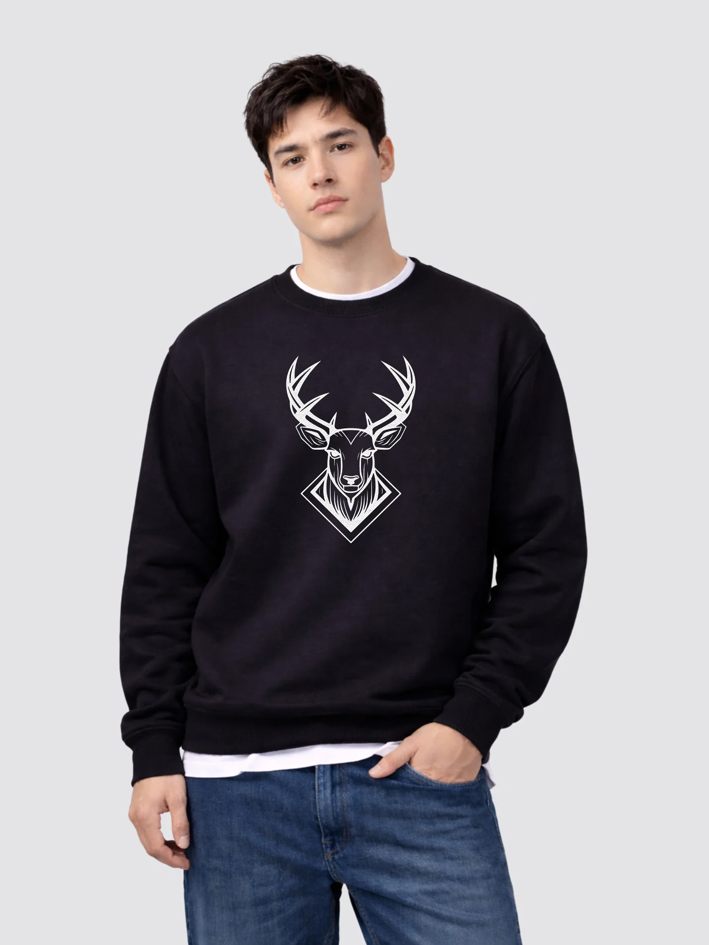 Hertford Fear the Deer Collection Unisex Heavyweight Sweatshirt - Image 4
